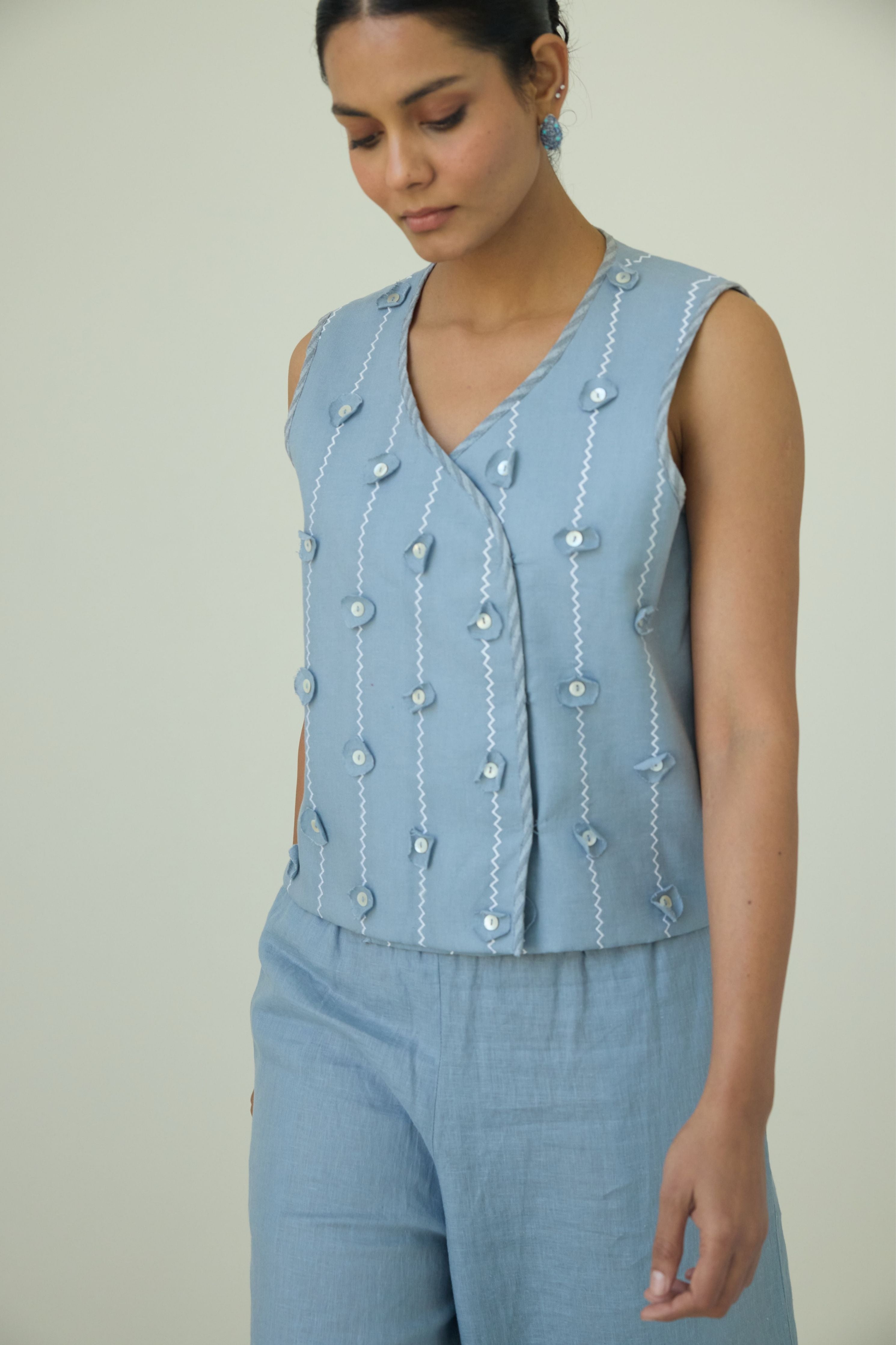 Blue Bree Vest Coat