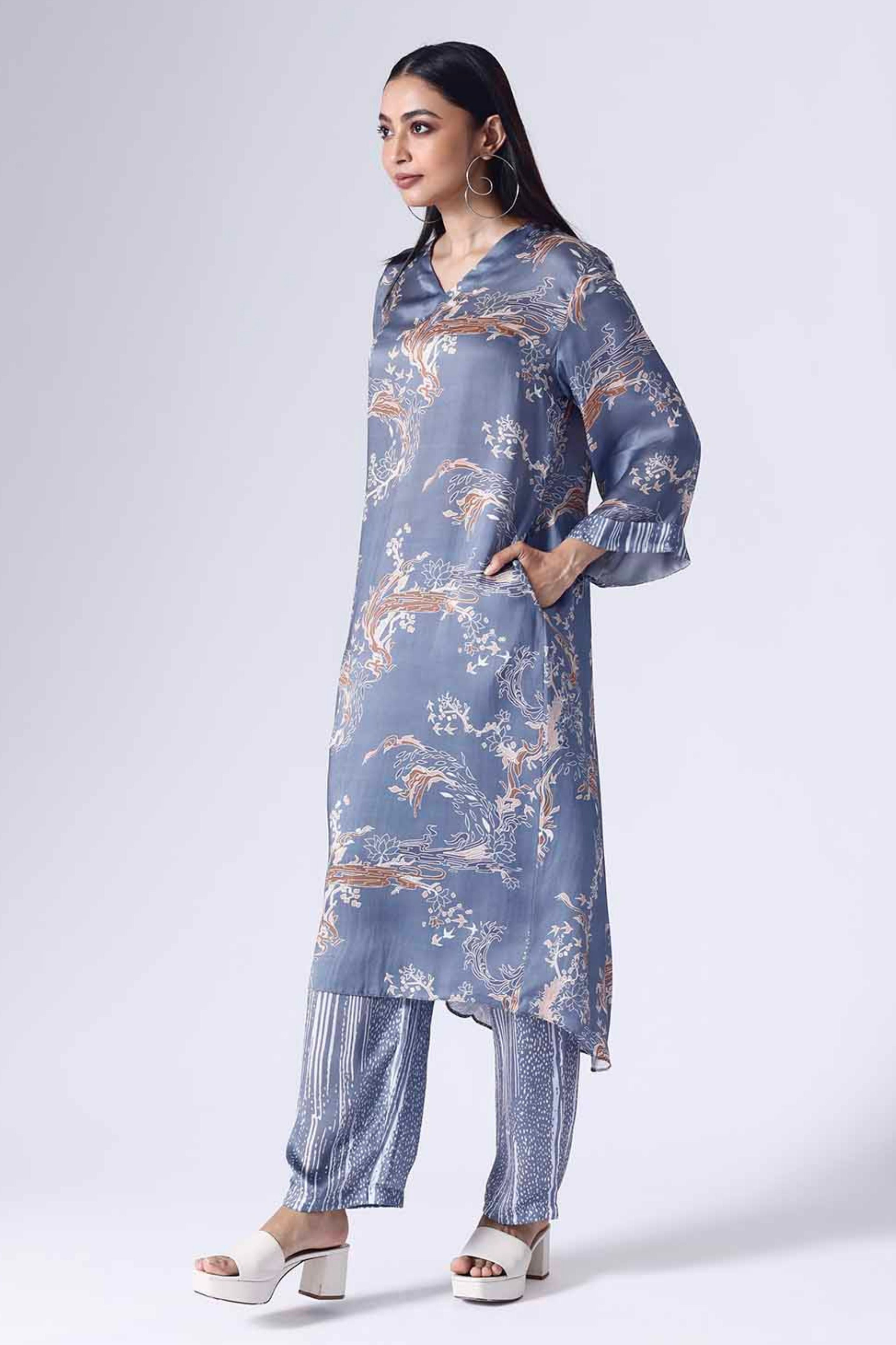 Lotus Blue Long Co-Ord Set