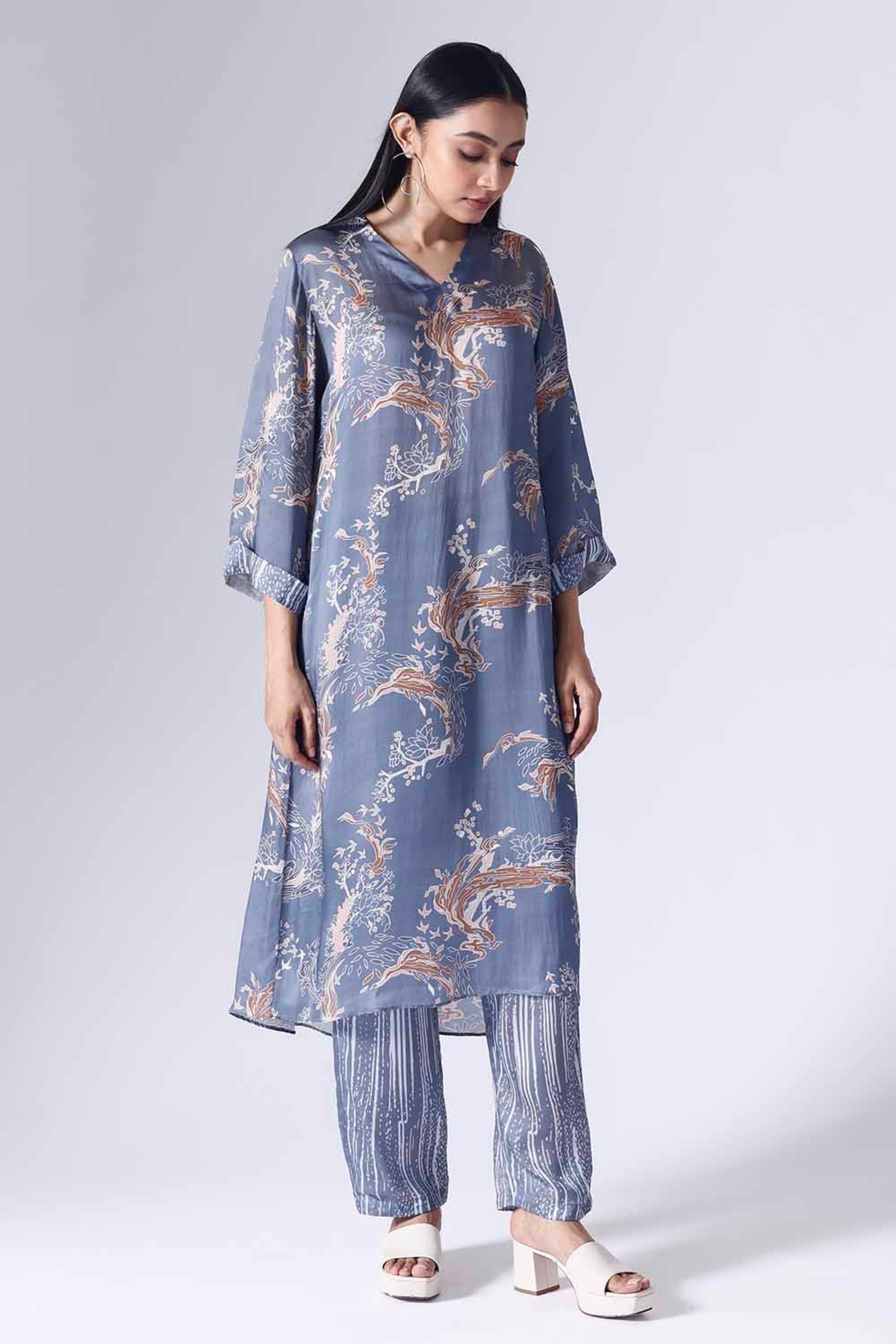 Lotus Blue Long Co-Ord Set