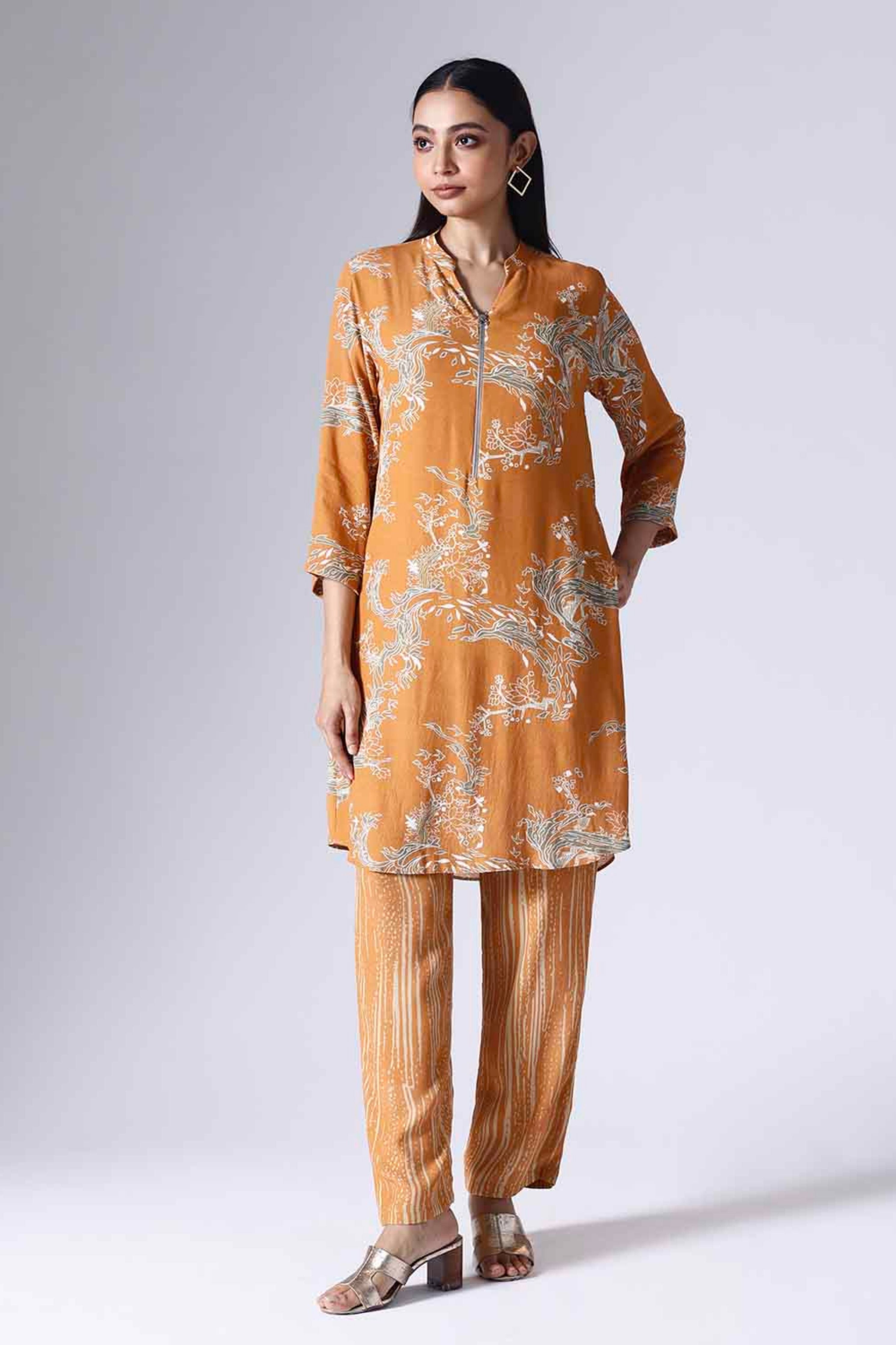 Lotus Knee Length Co-Ord Set