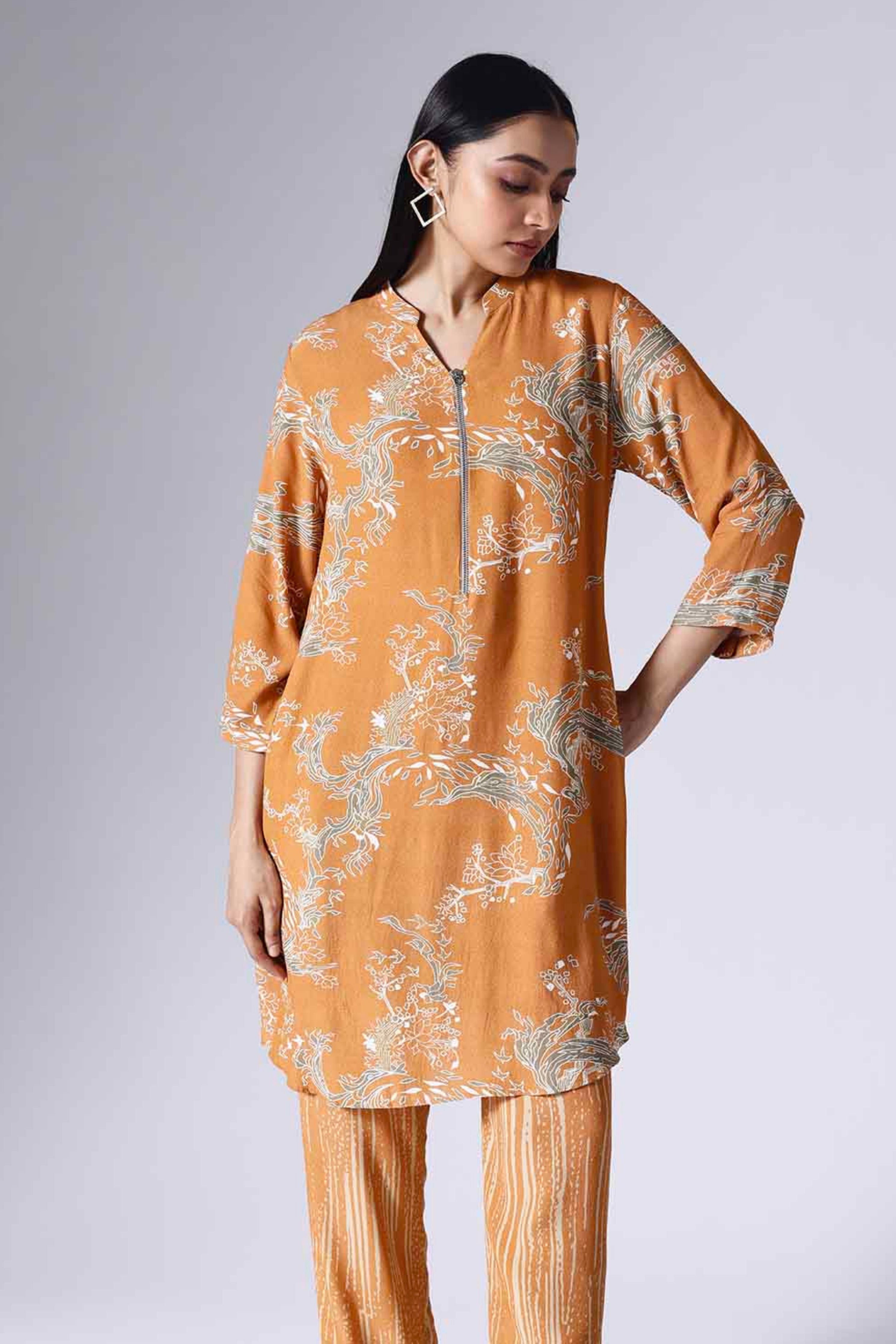 Lotus Knee Length Co-Ord Set