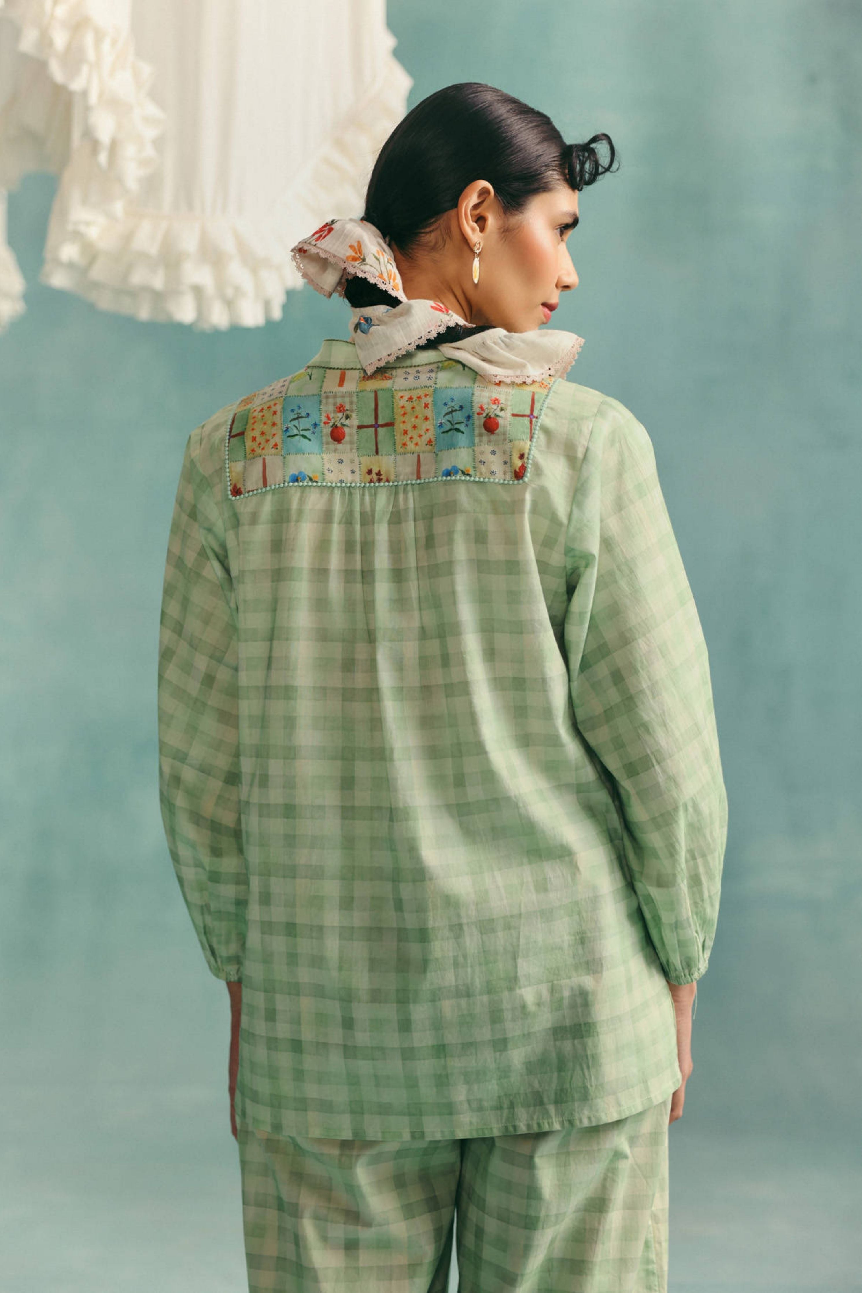 Flora Round Neck Co-Ord Set  Mint