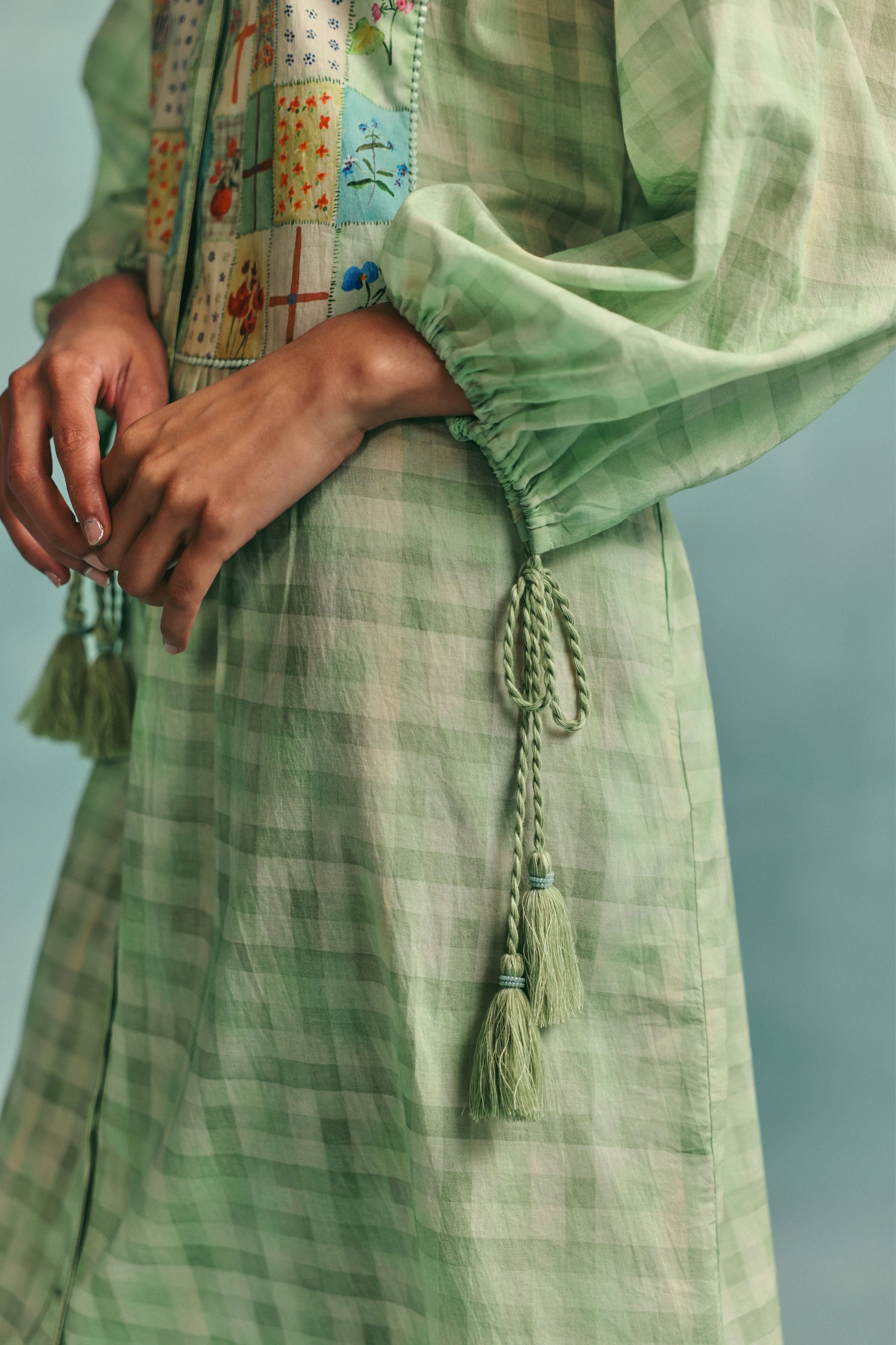 Flora Shirt Dress  Mint