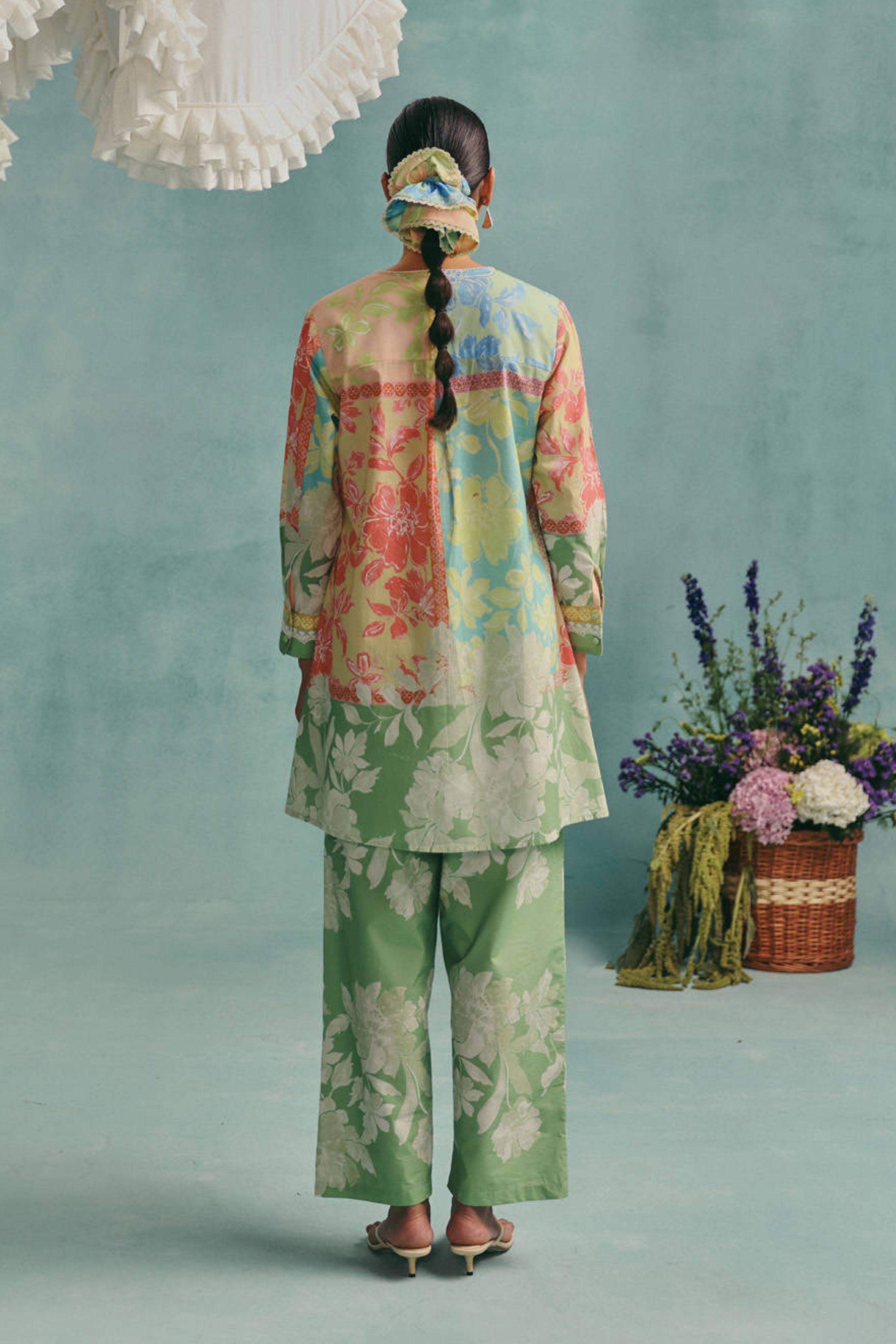 Patchwork Shirt Kurta Set
