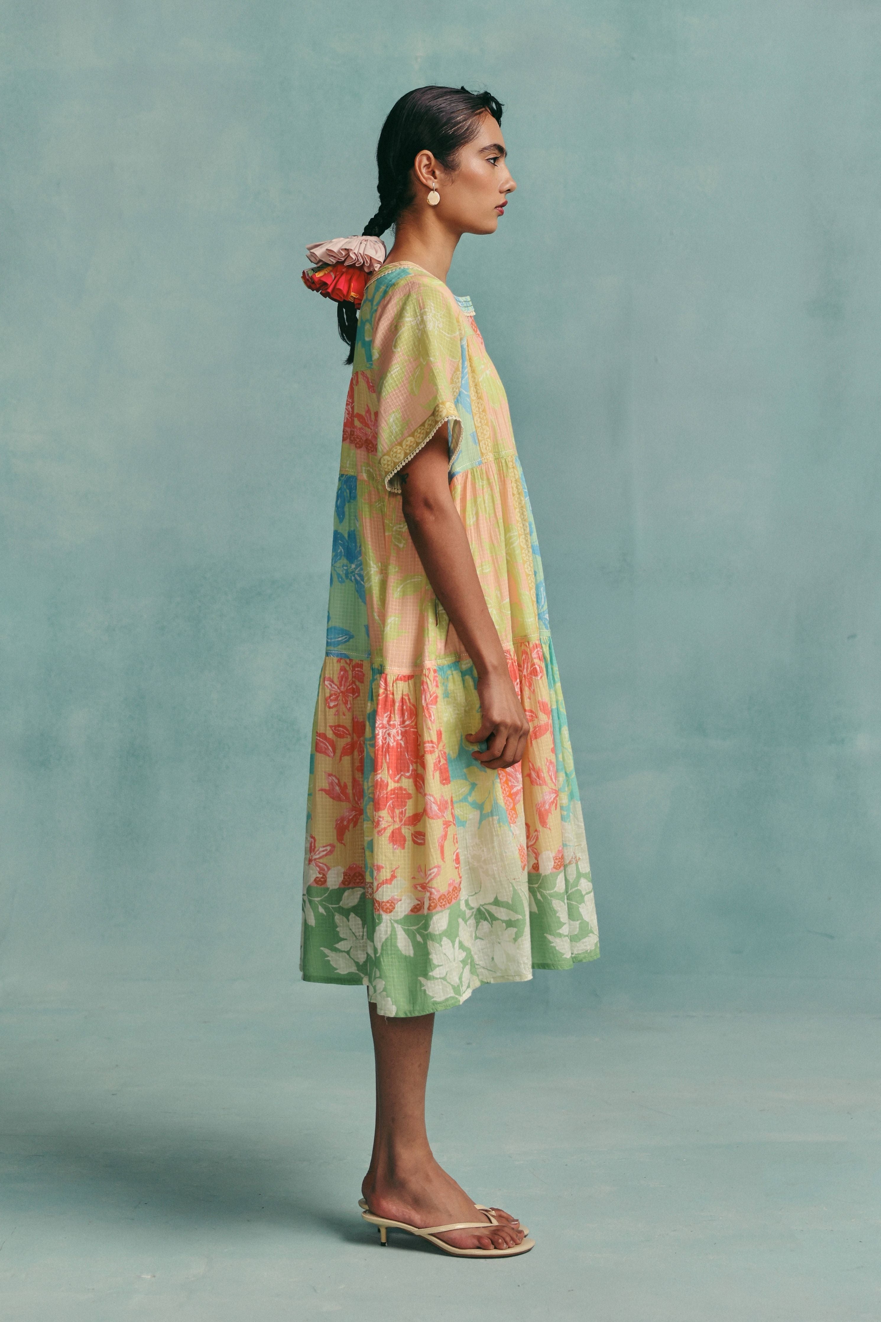 Patchwork Tiered Dress