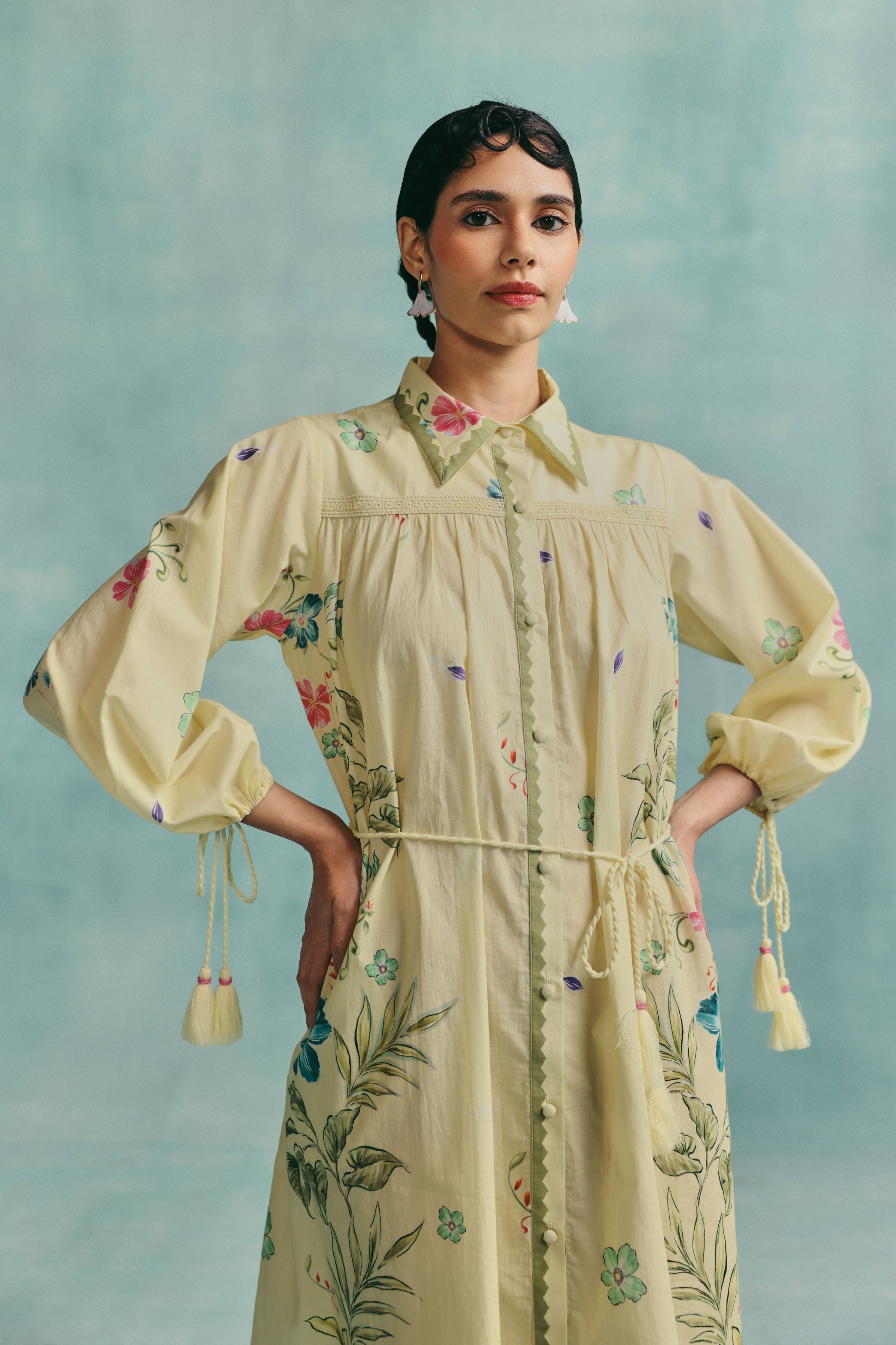 Rose Shirt Dress  Lemon