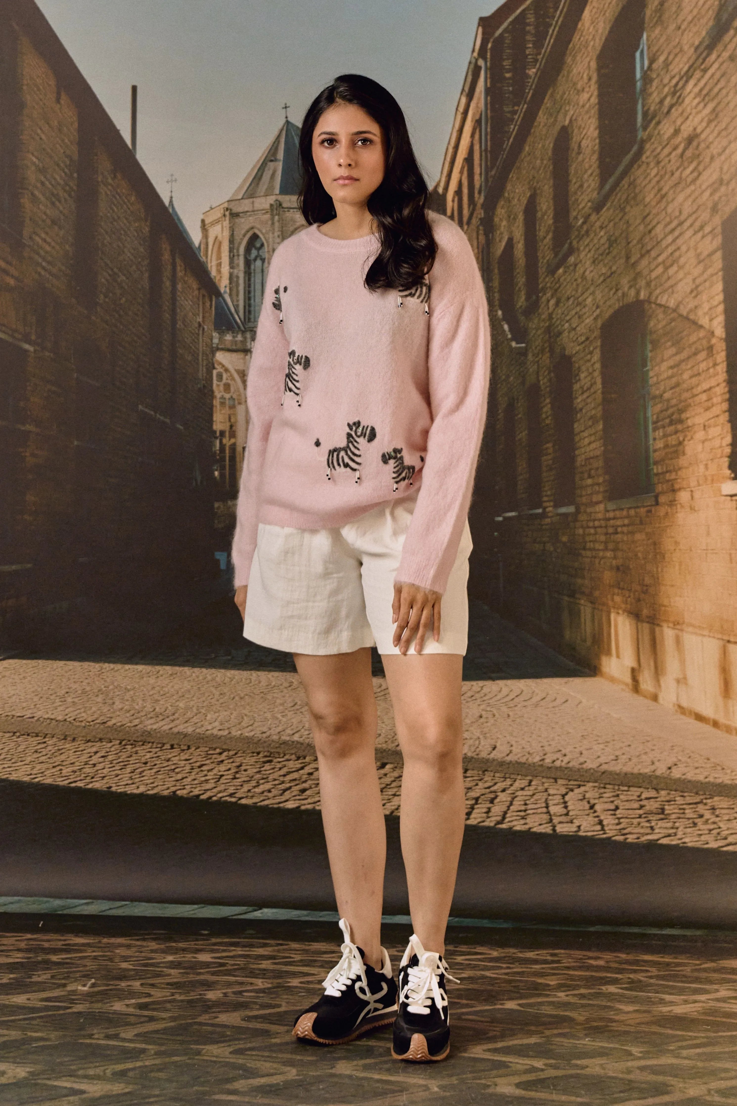 Zebra Cardigan - Pink