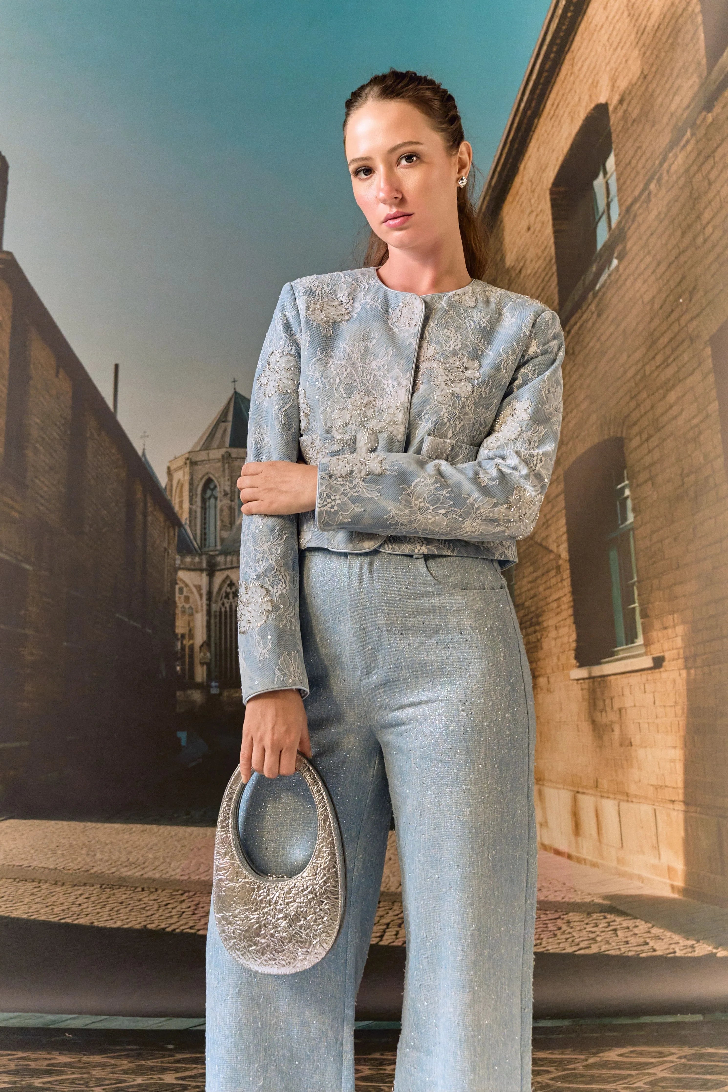 Silk Bouclé Trousers