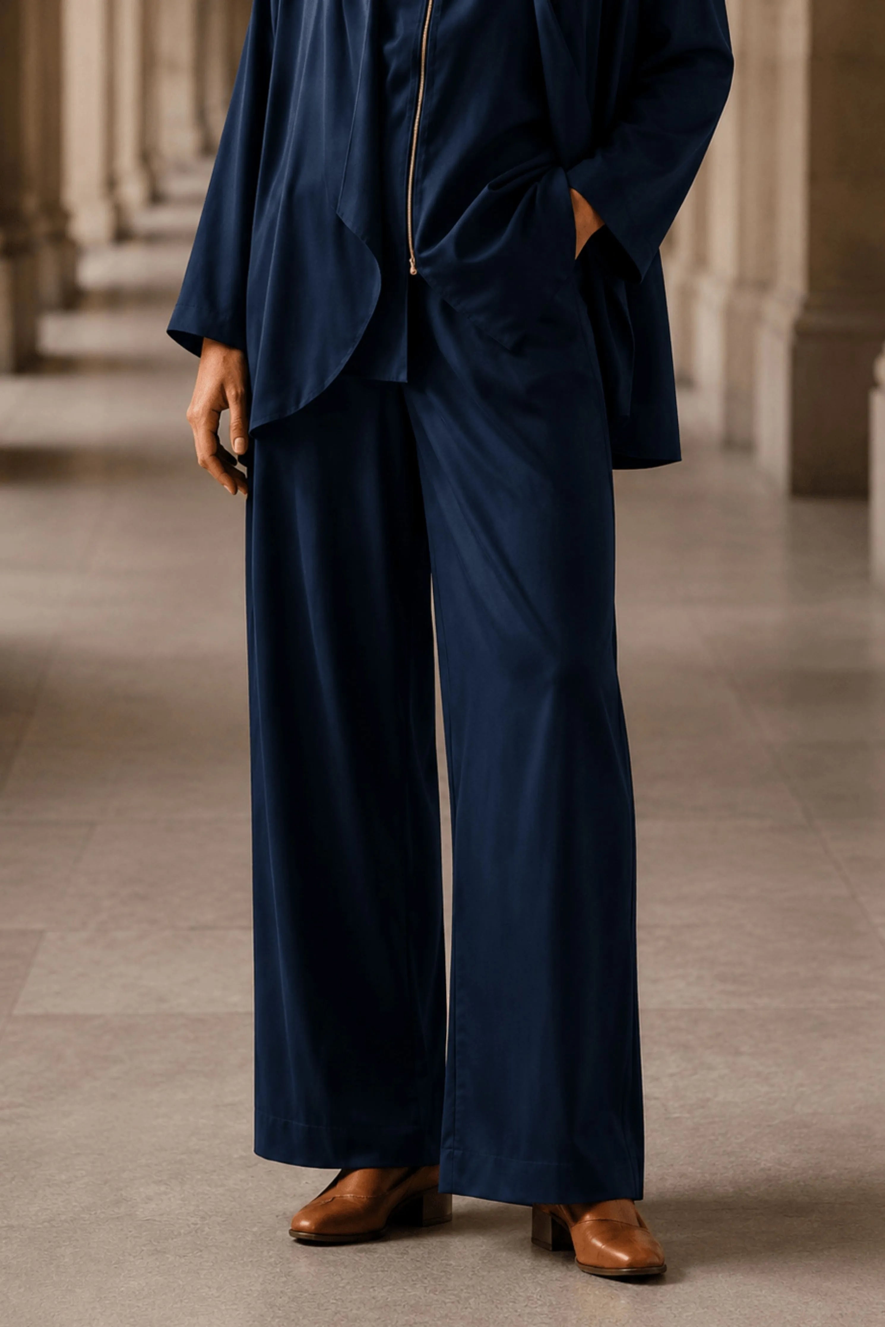 Navy Blue Three-Piece Co-Ord Set
