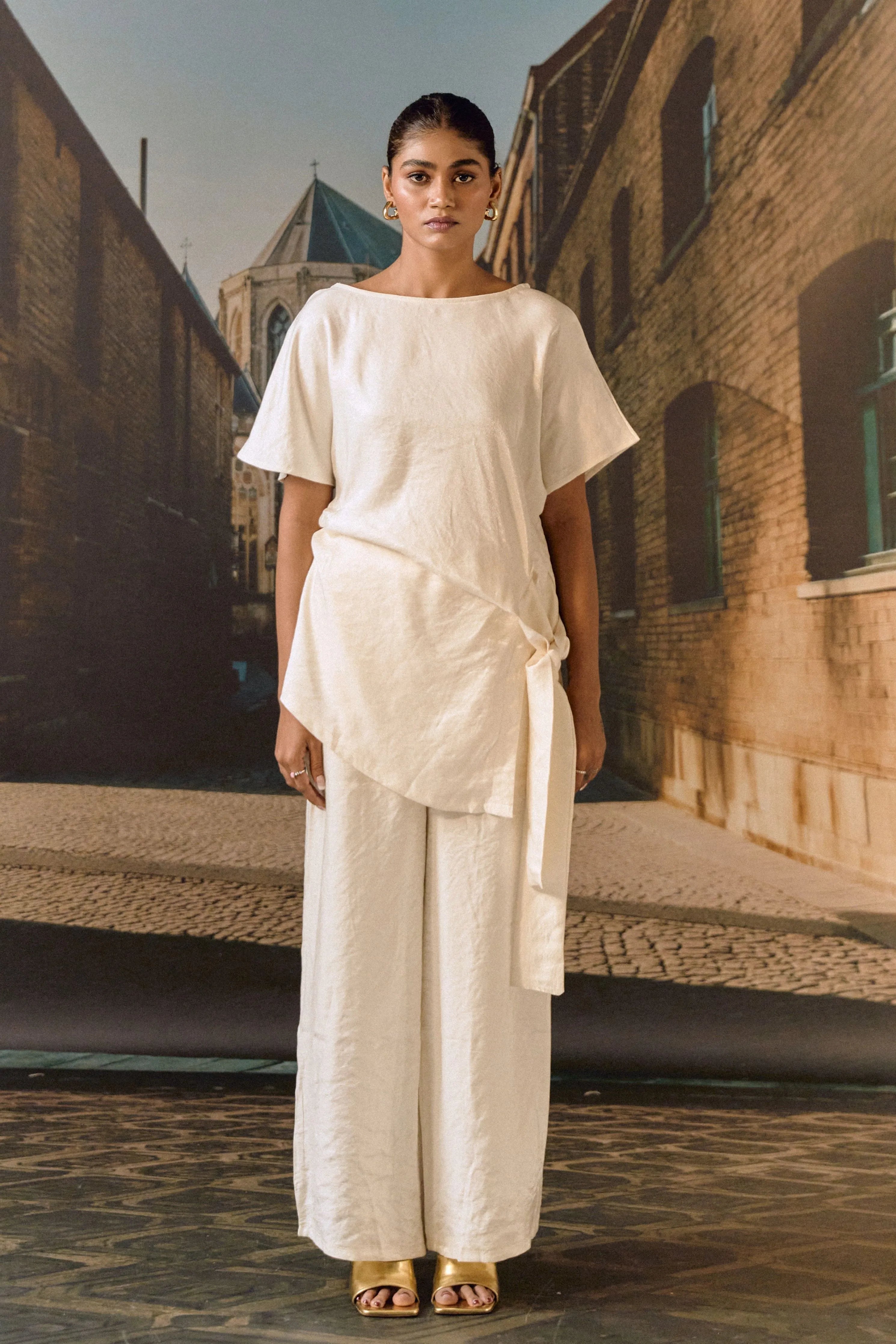 Ecru Drape co-ord set