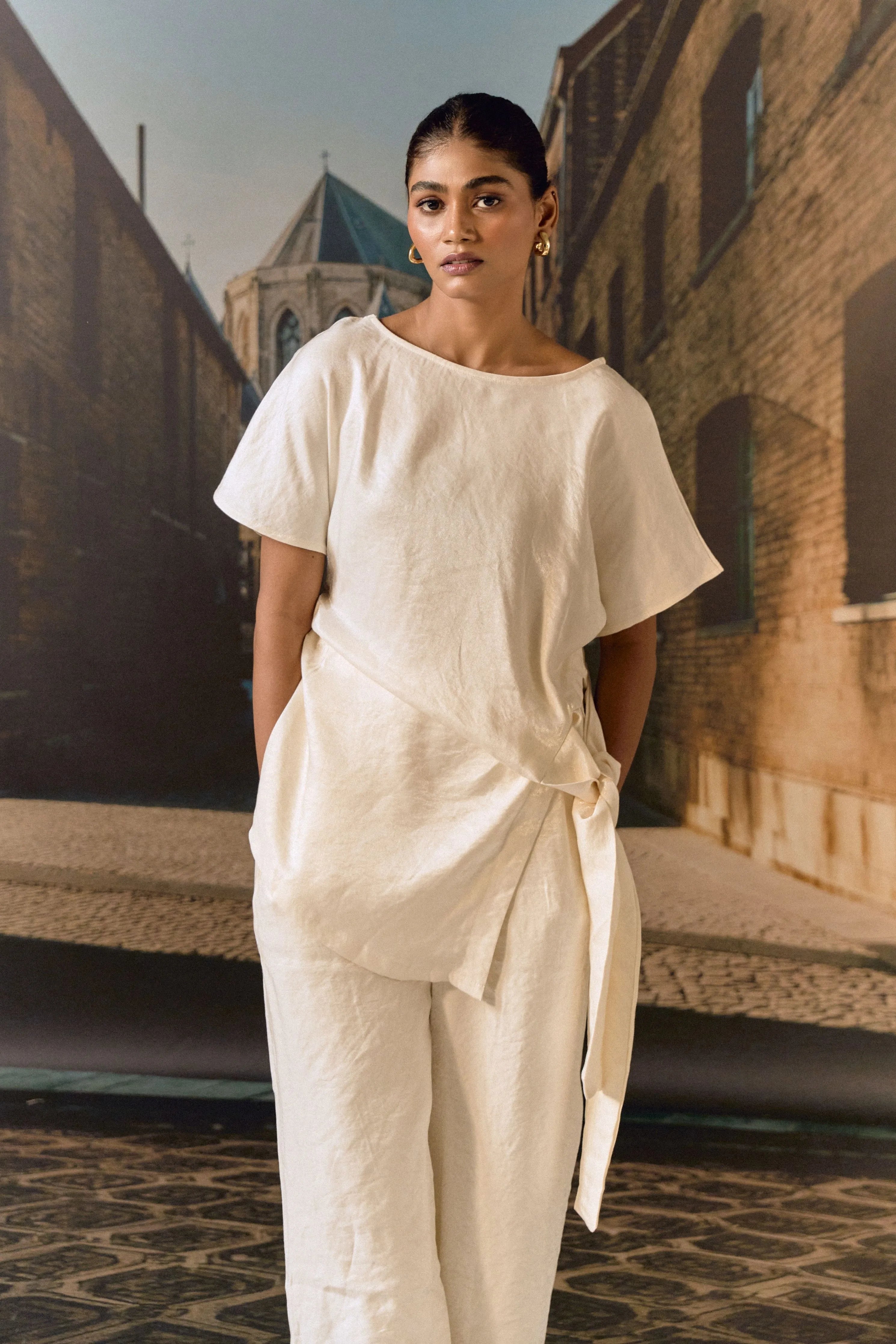 Ecru Drape co-ord set