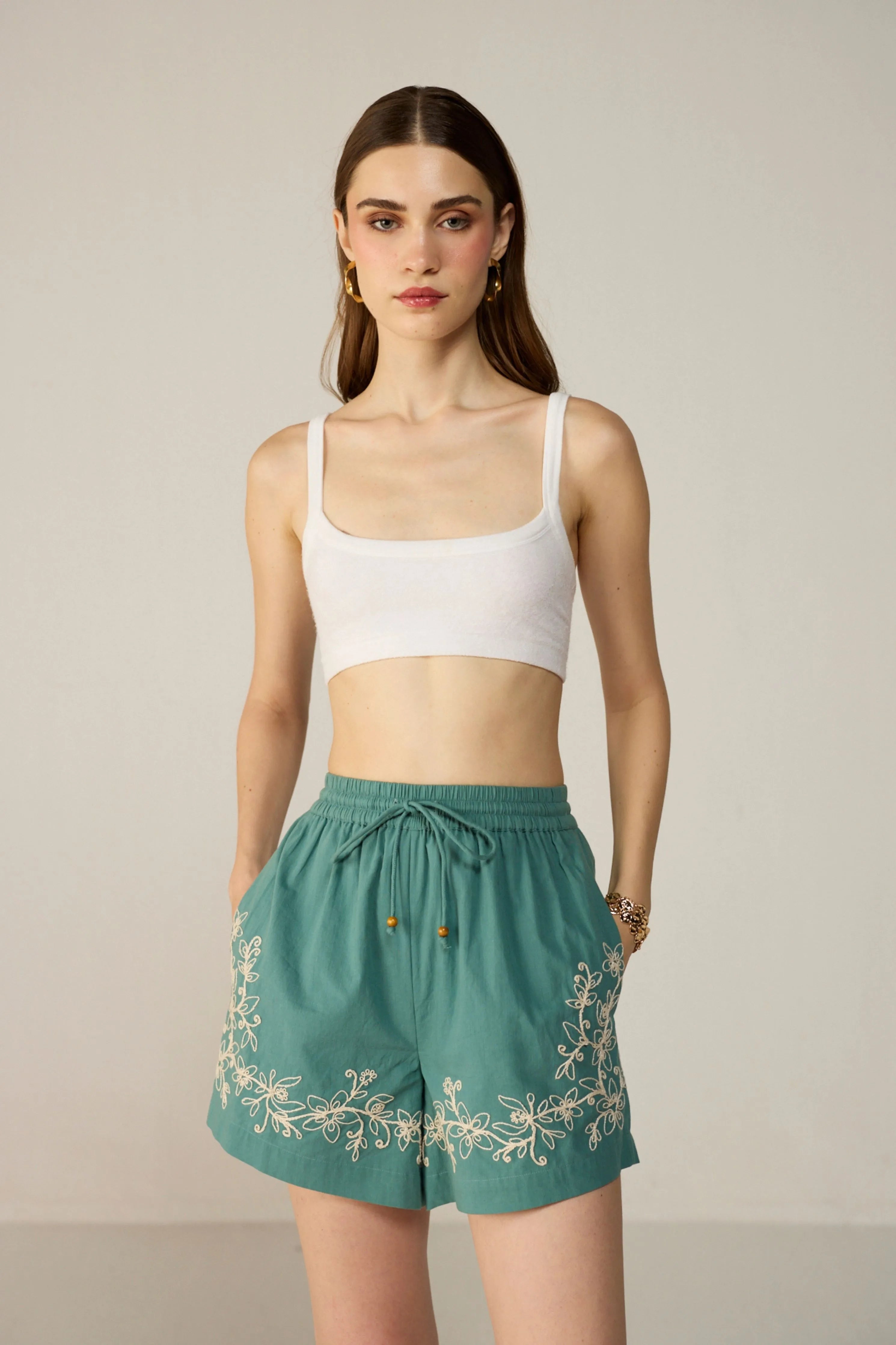 Teal Malibu Shorts