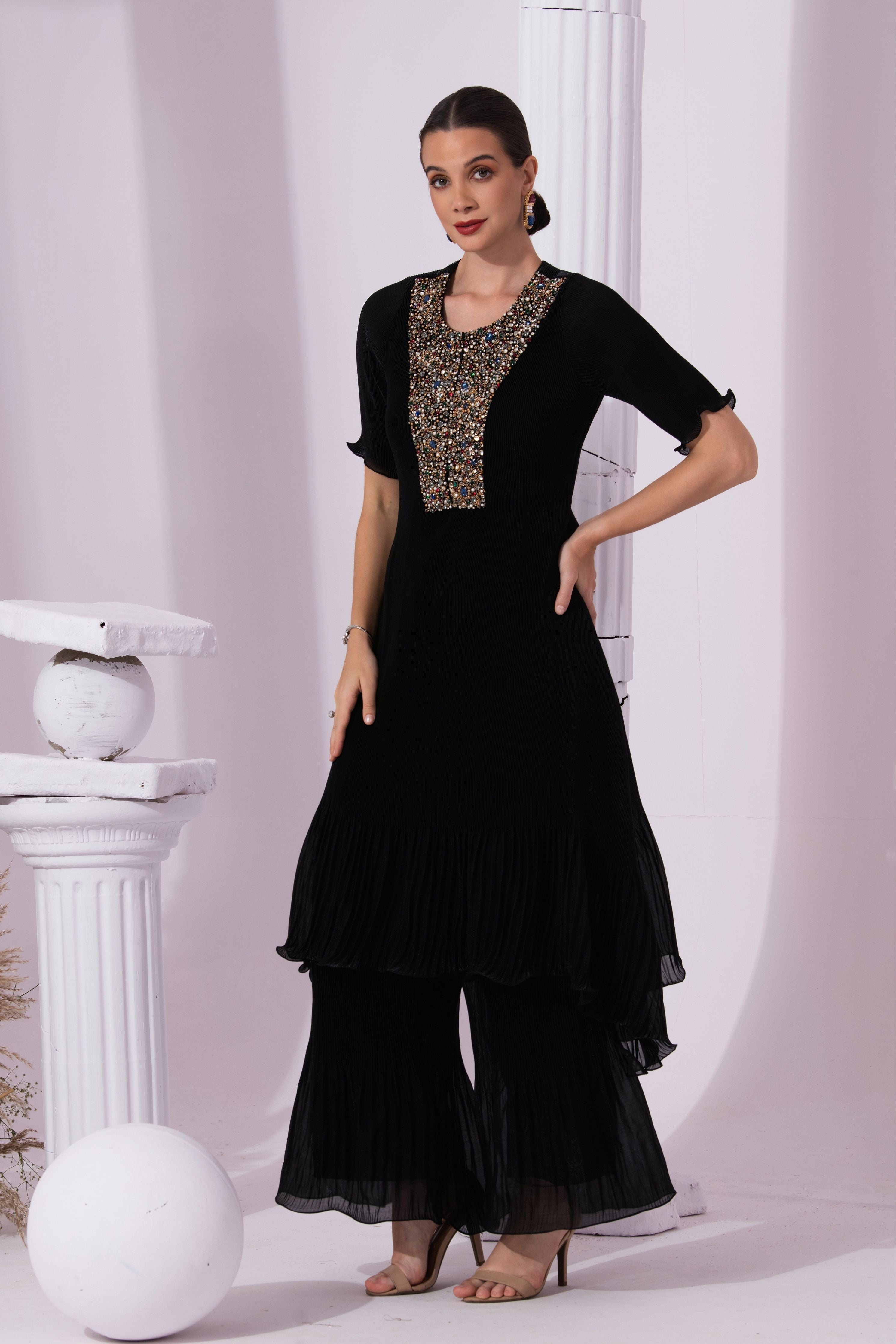 Metalic Black  Kurta Set