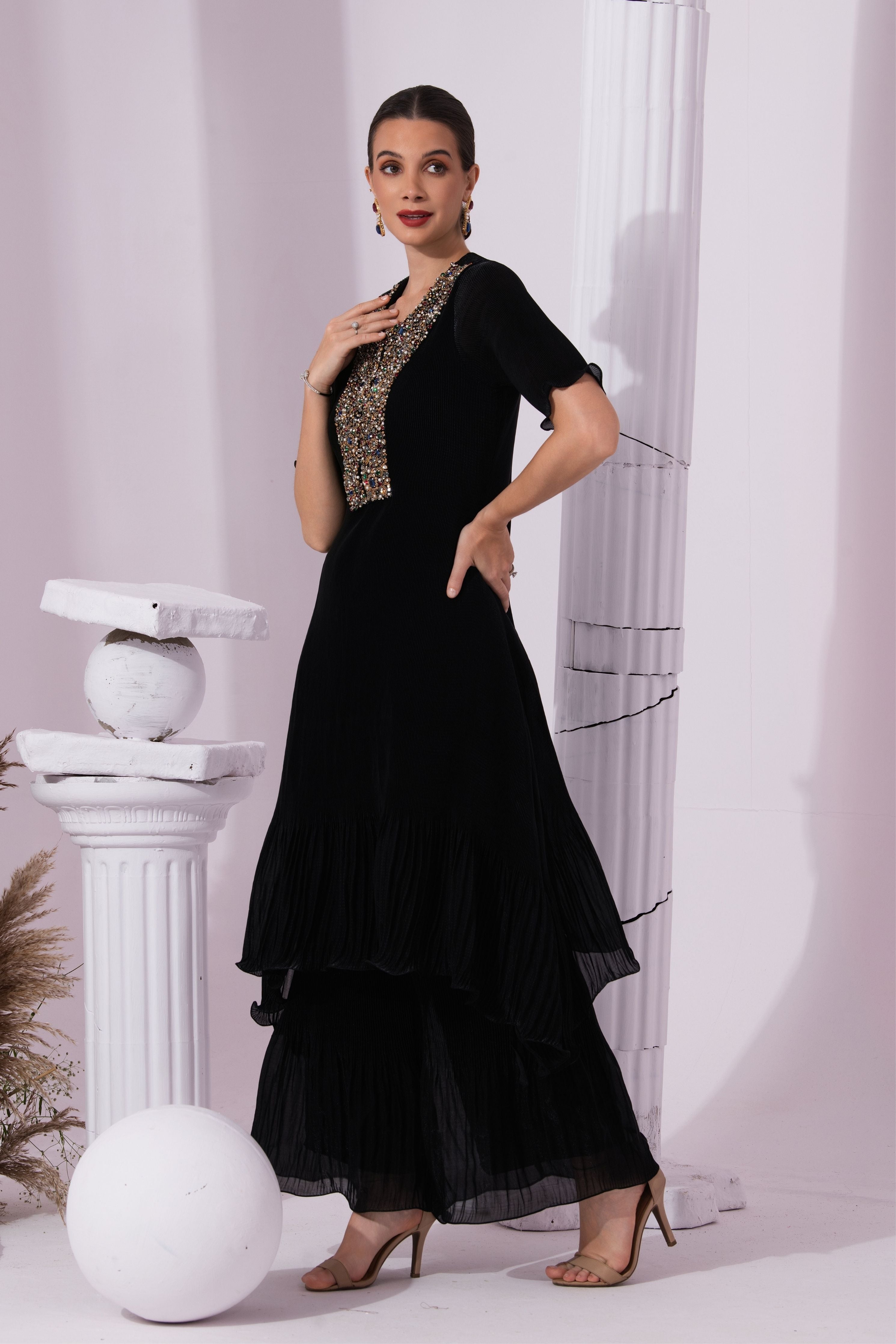 Metalic Black  Kurta Set