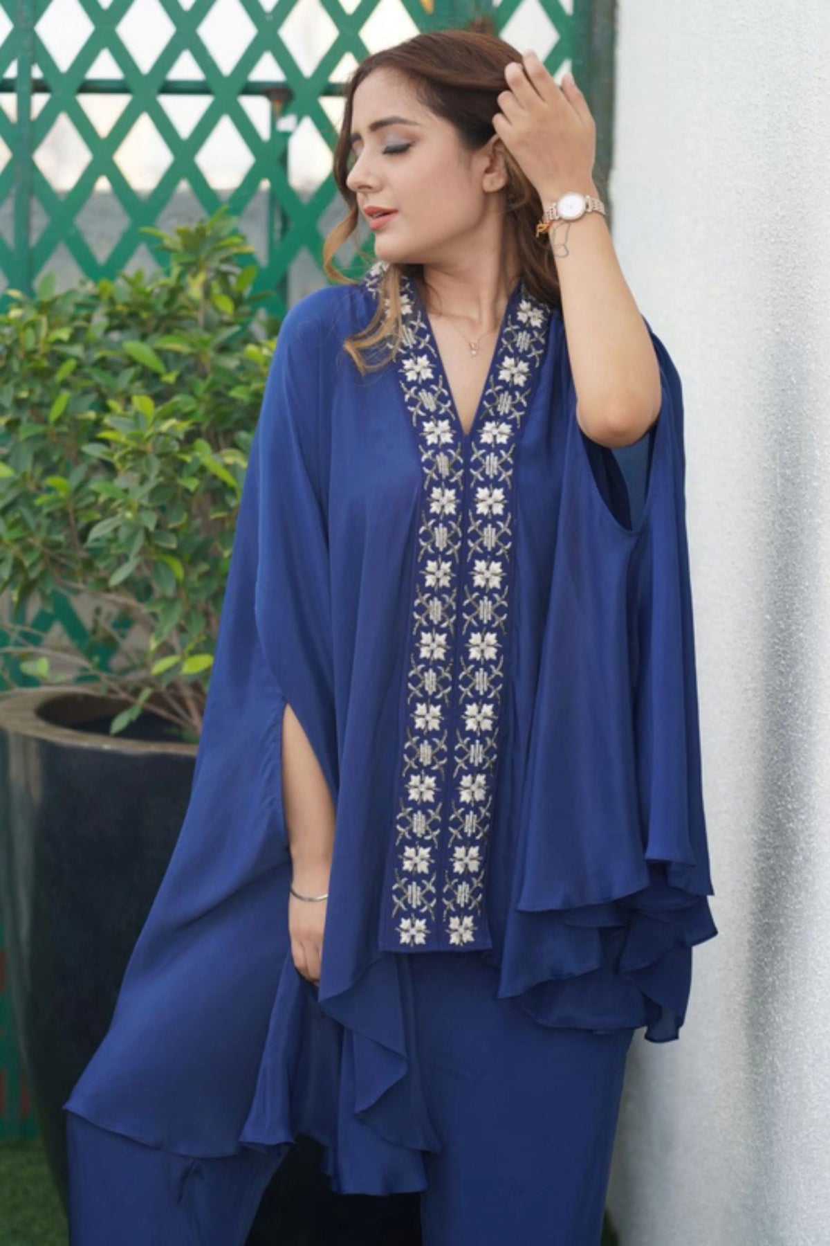 Blue Embellished Co-Ord Set