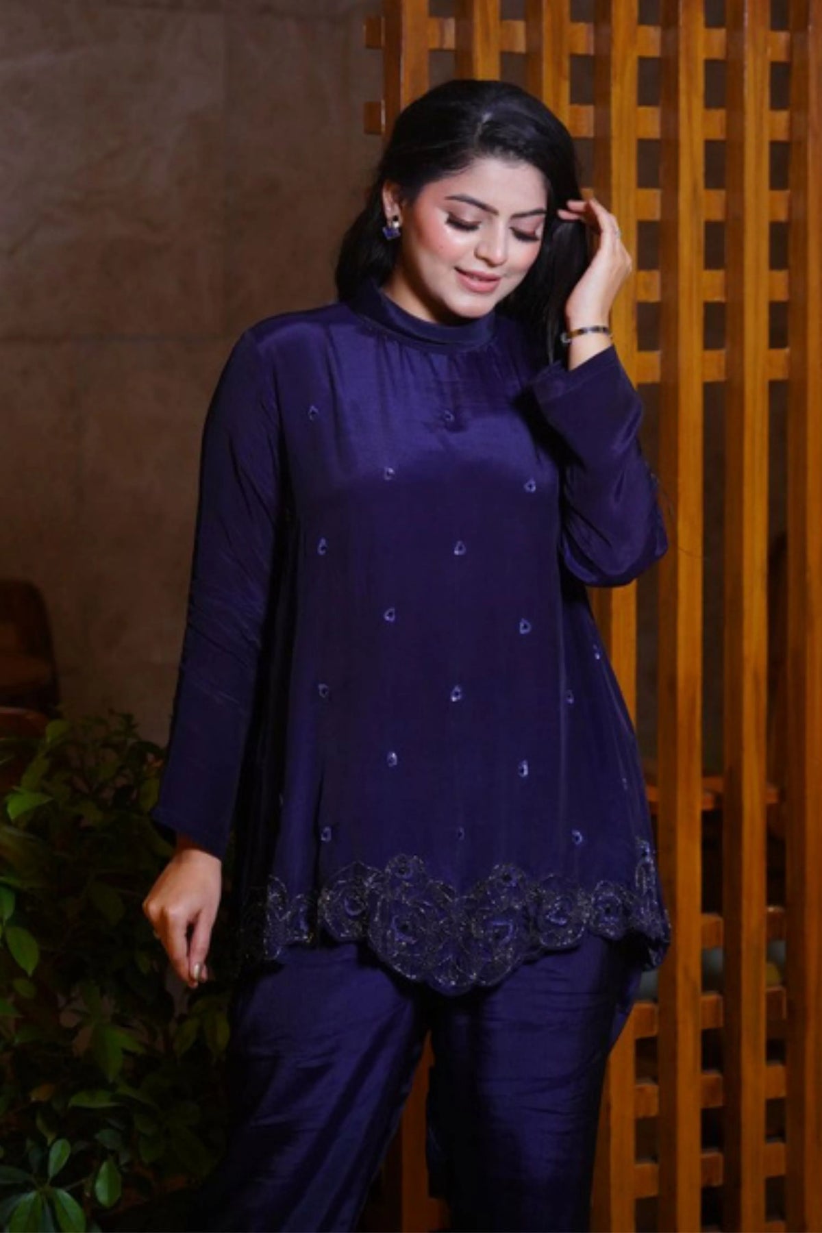 Blue Asymmetric Co-Ord Set