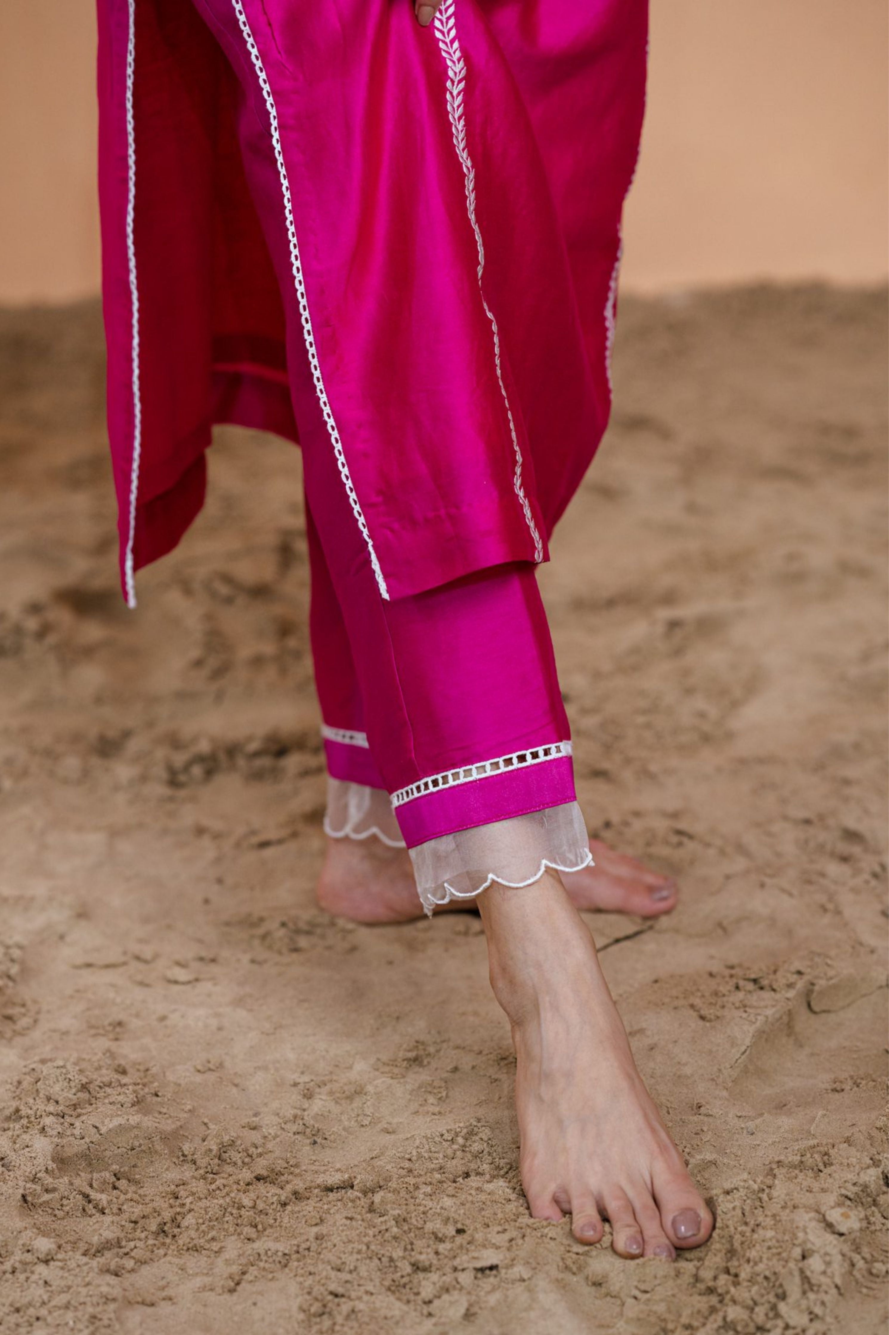 Pink Straight Kurta set