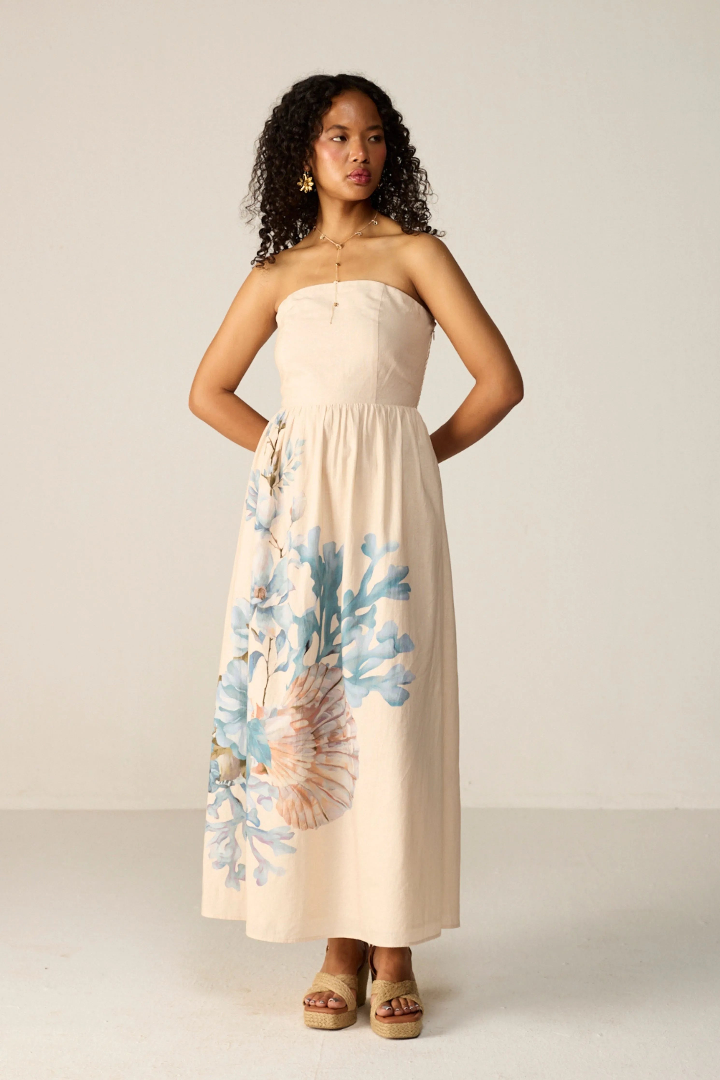 Ivory Orelia Midi Dress