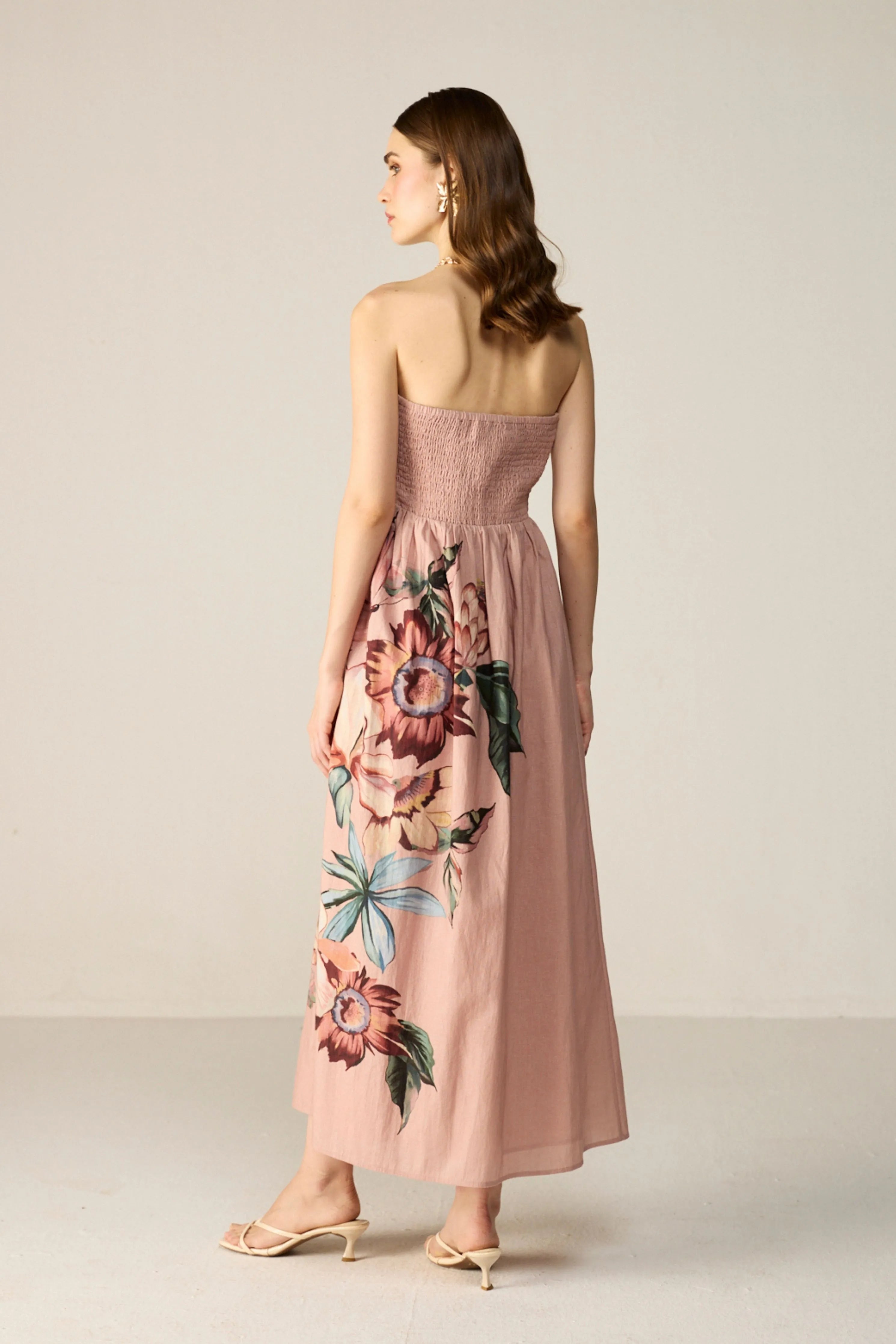 Pink Orelia Midi Dress