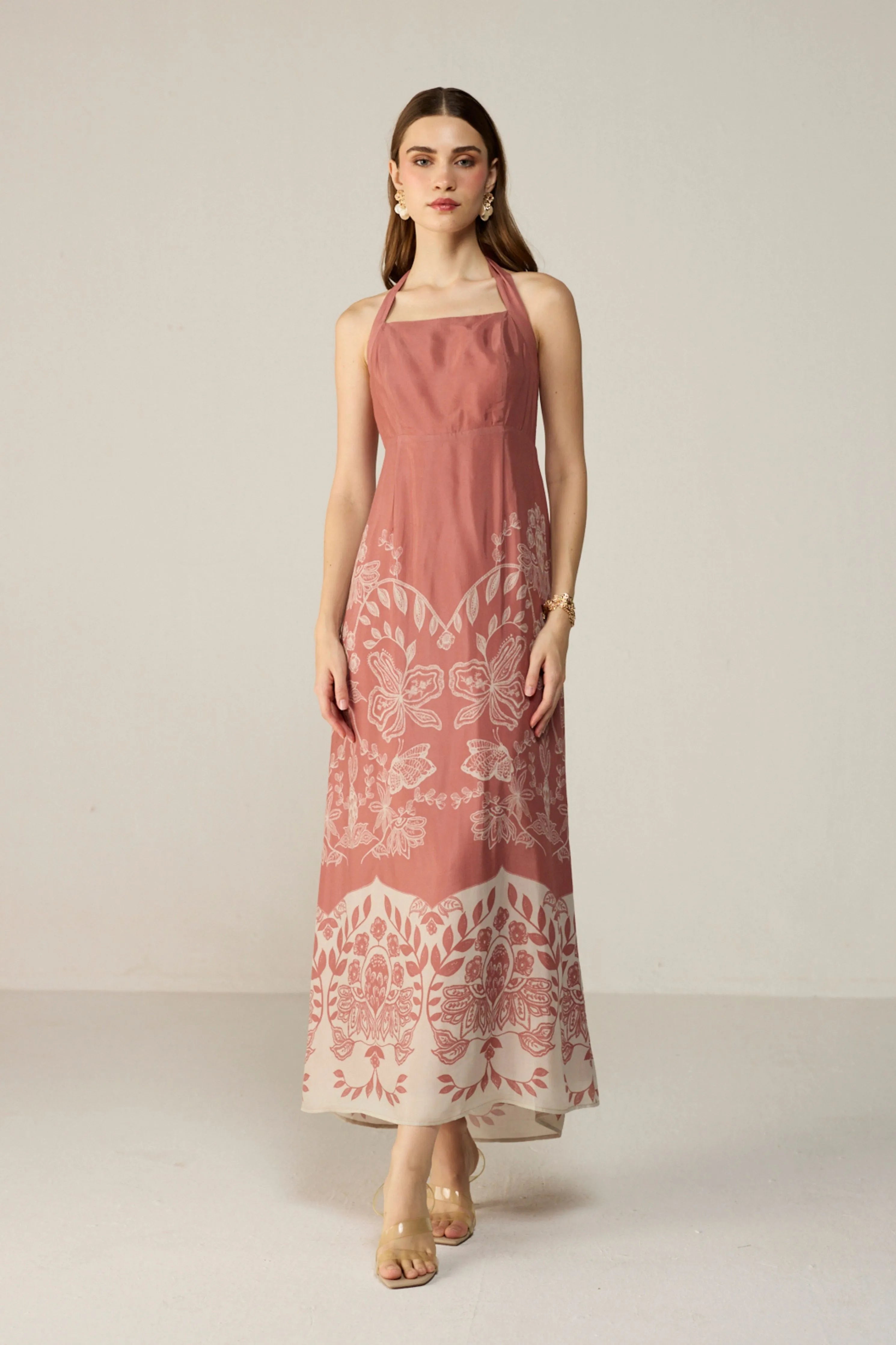 Pink Celeste Midi Dress