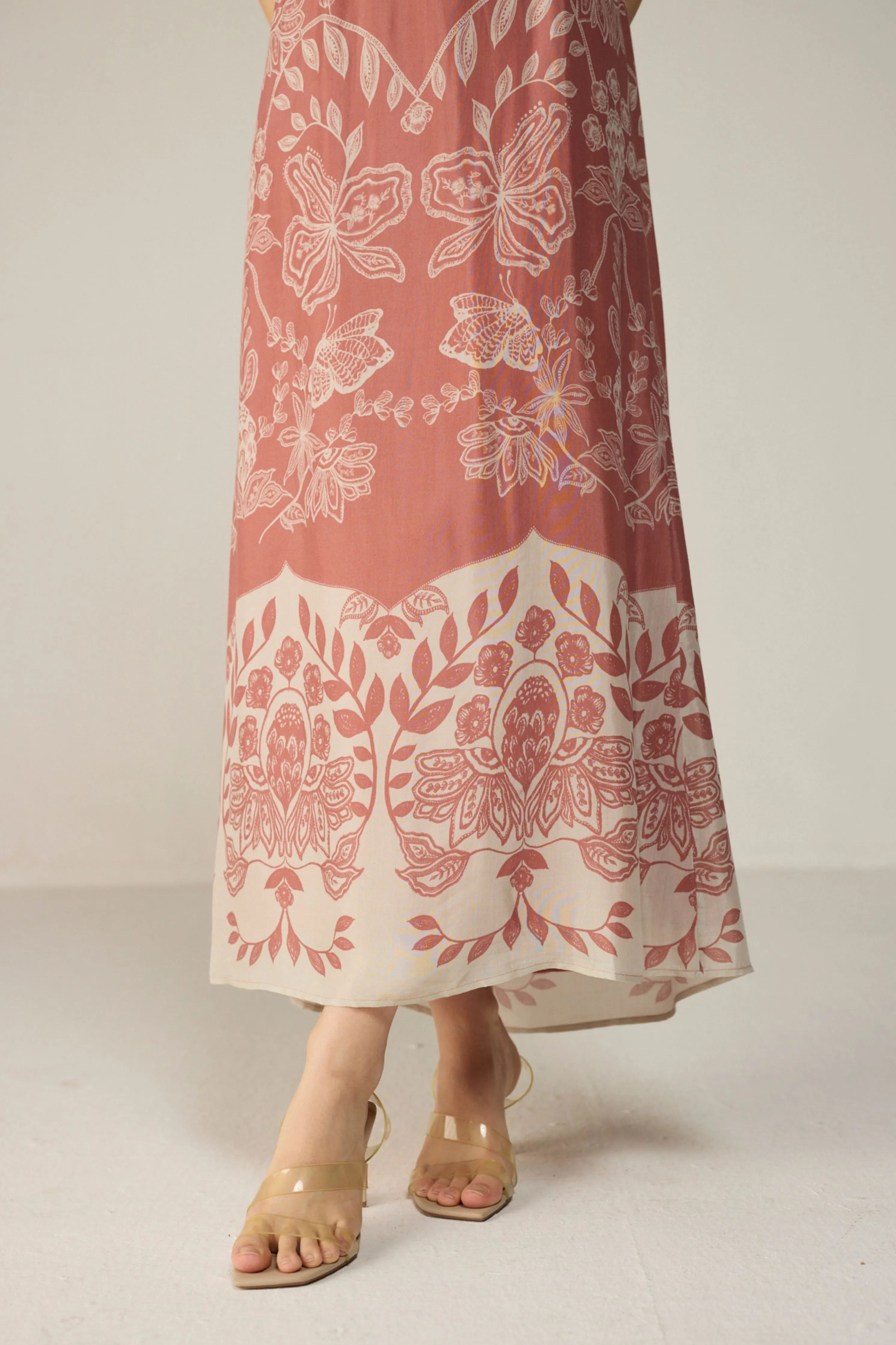 Pink Celeste Midi Dress