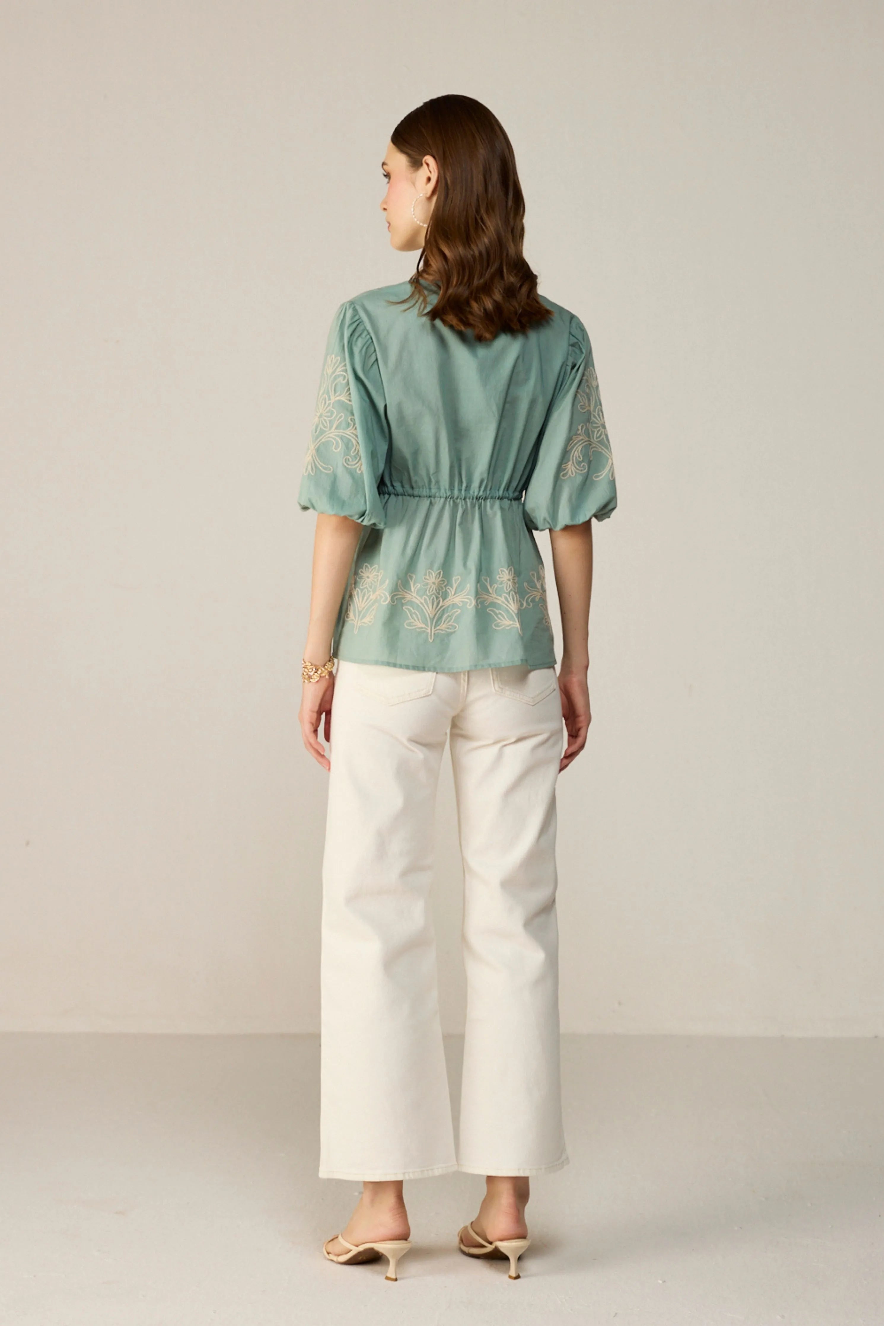 Teal Vivia Blouse