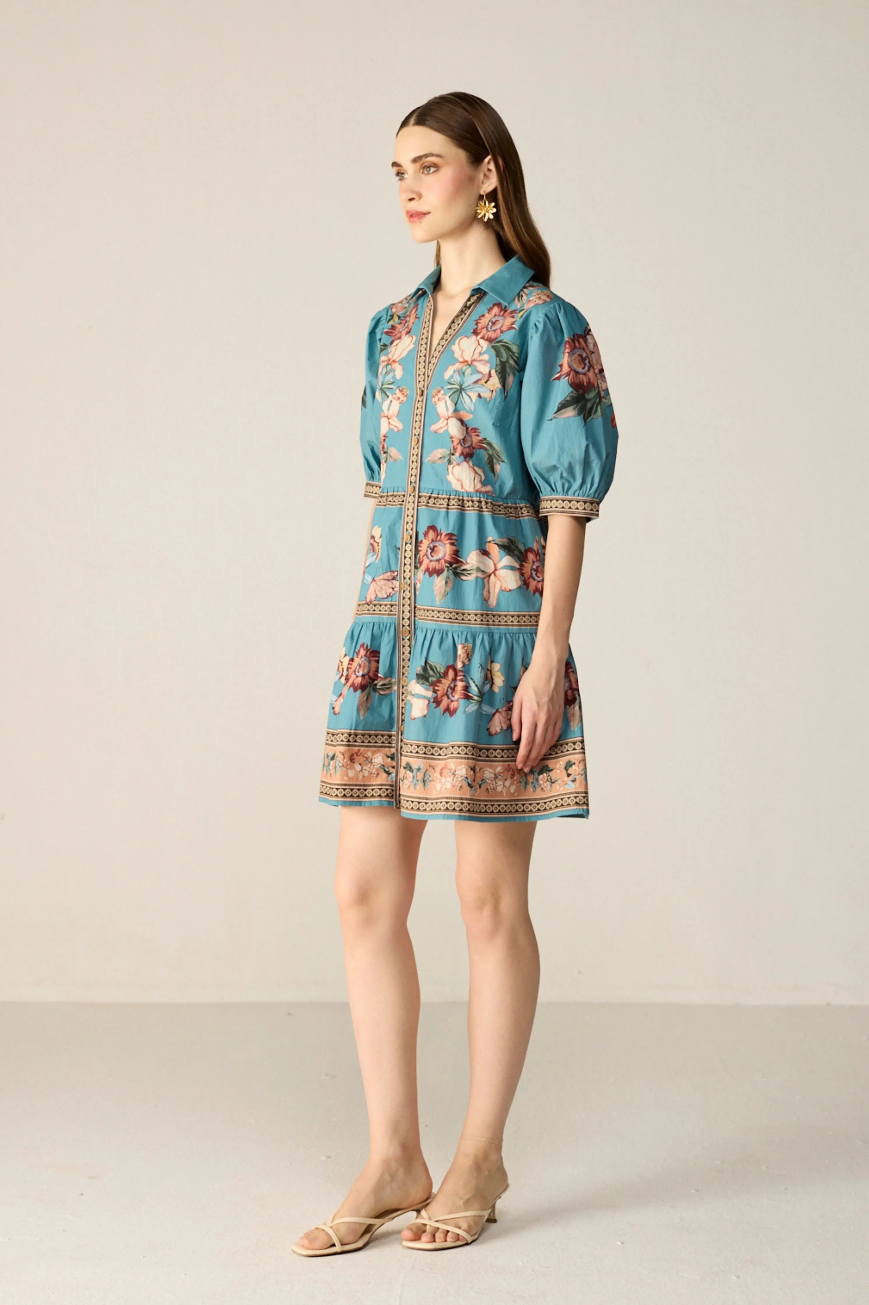 Teal Sera Mini Dress