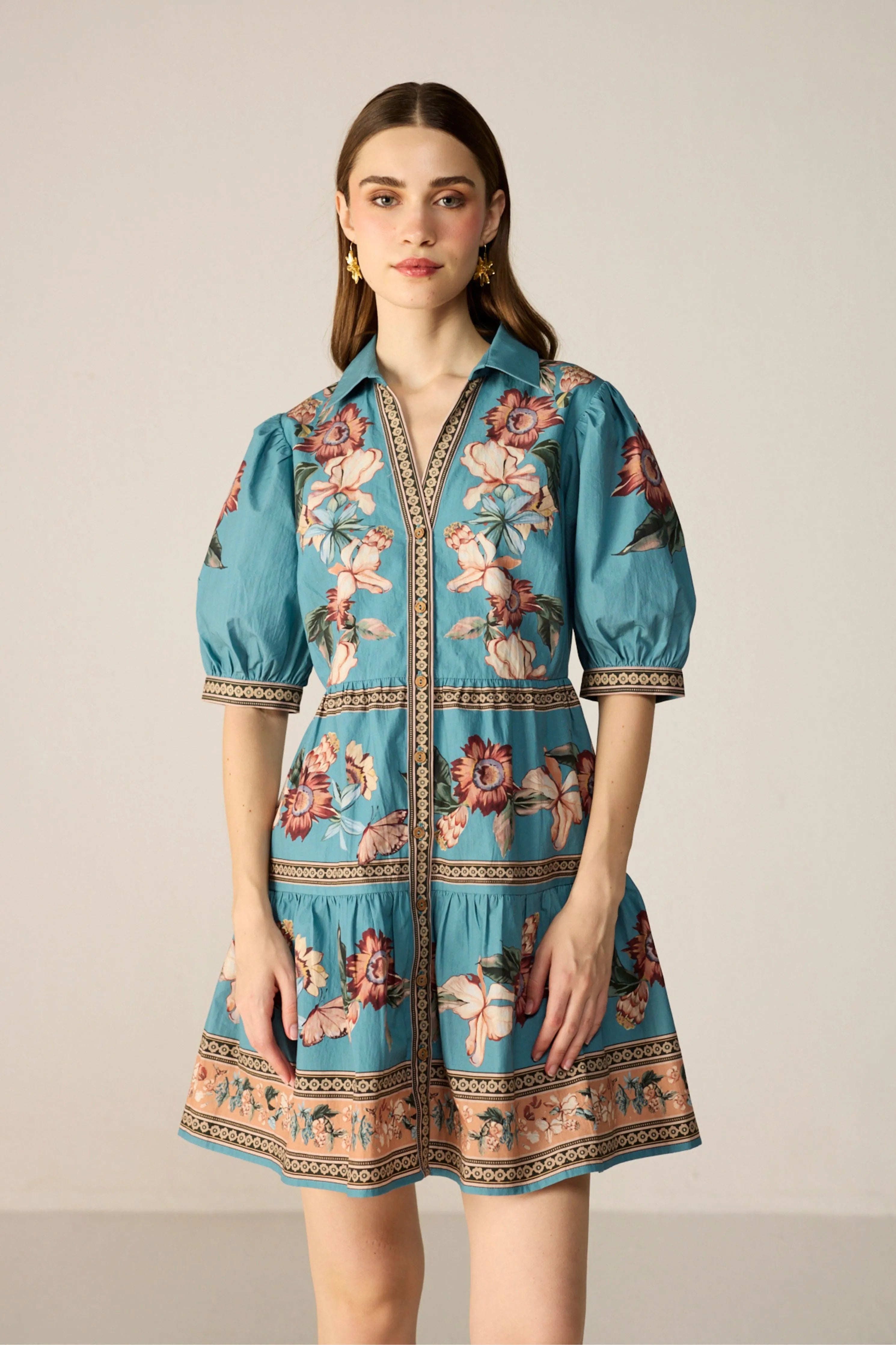 Teal Sera Mini Dress
