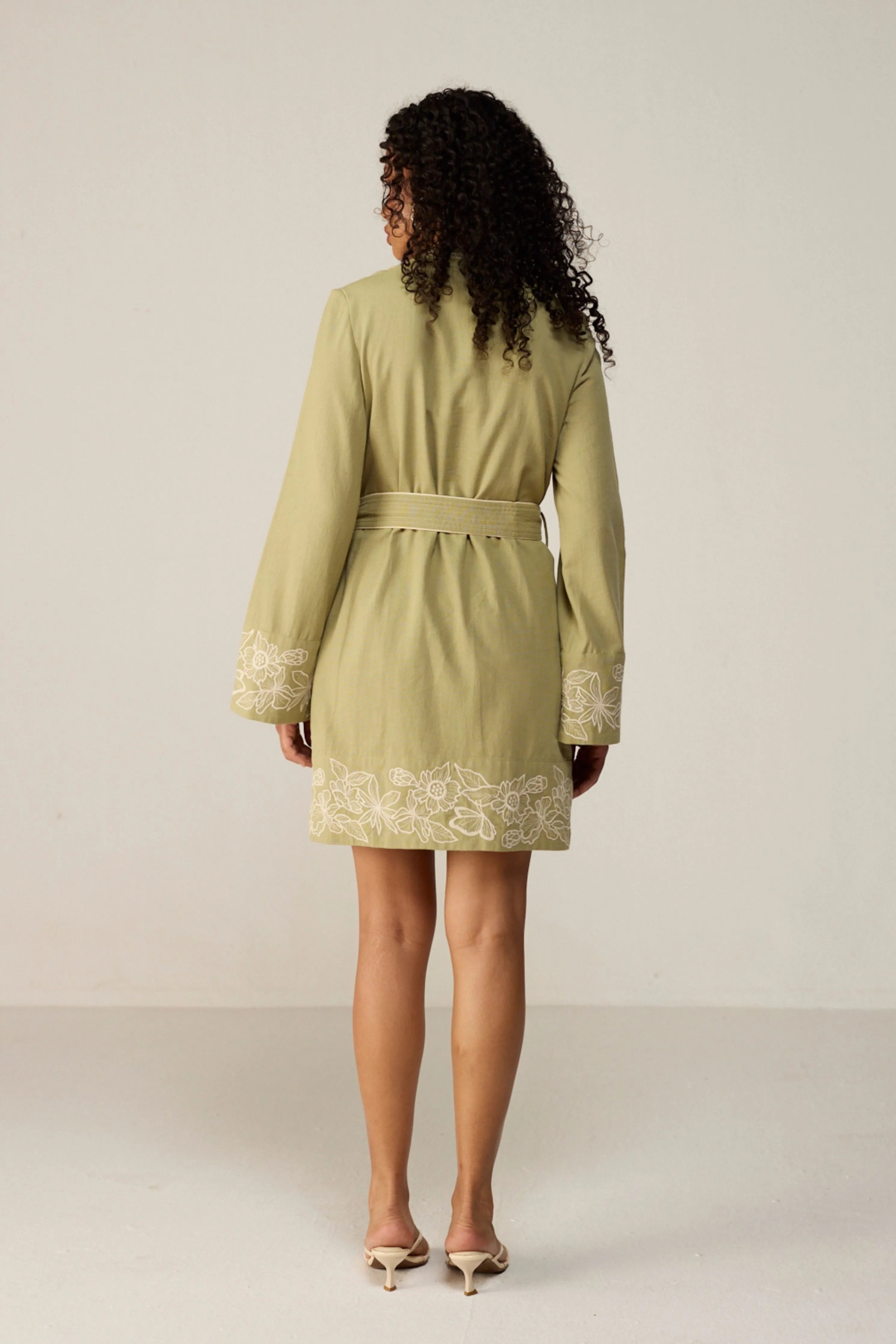 Green Roselle Mini Dress