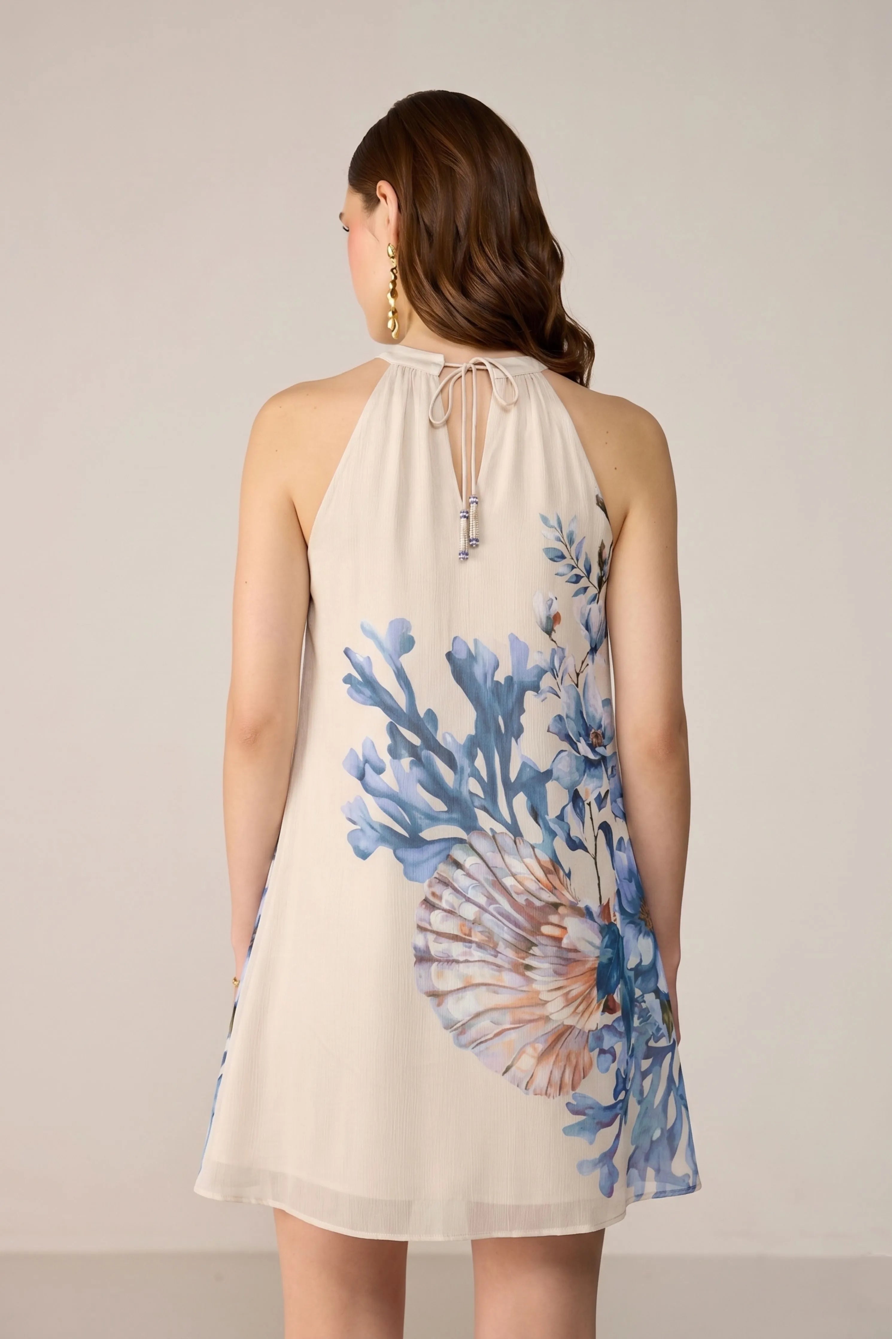 Cream Belli Mini Dress