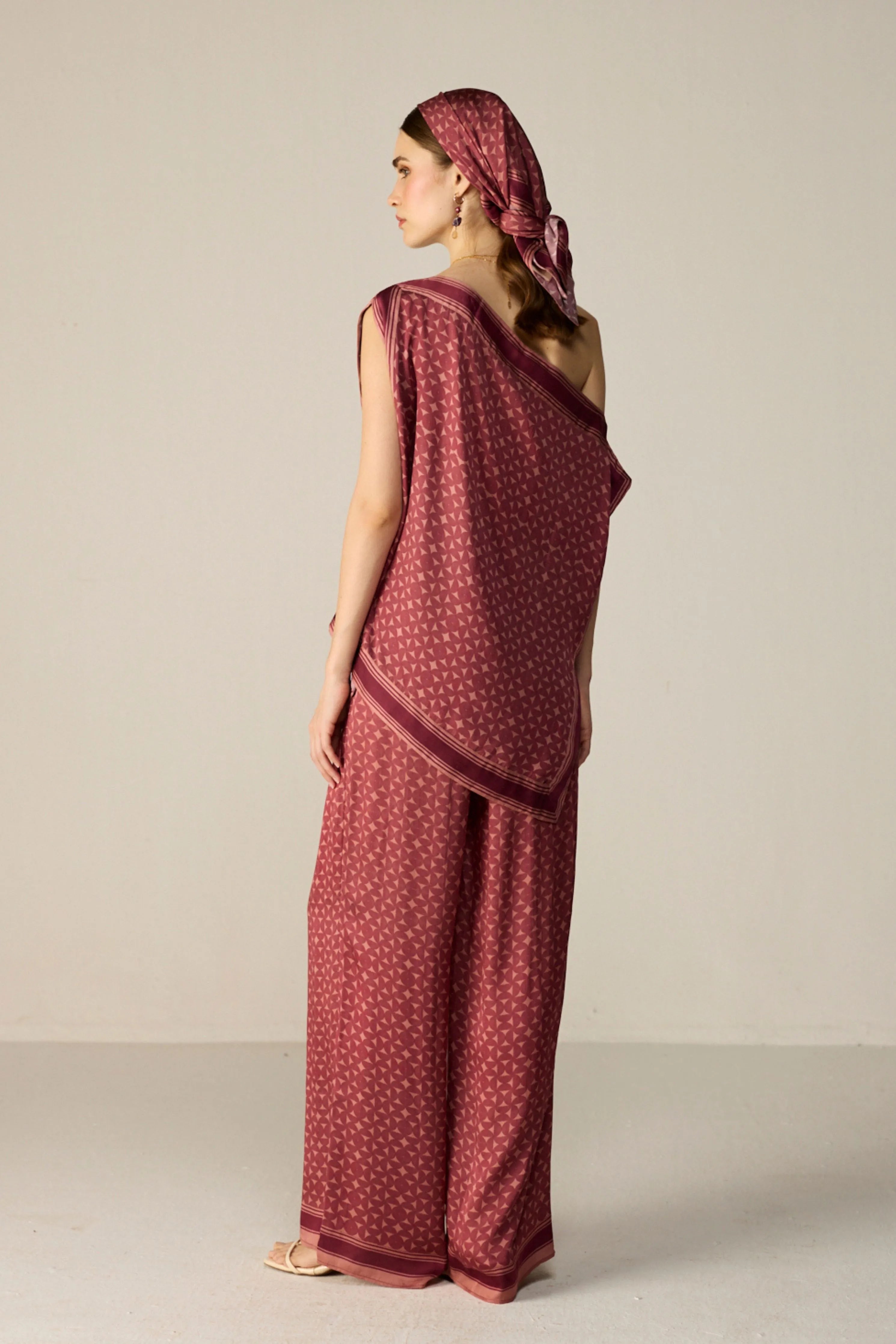 Maroon Freya Top Co-ord Set