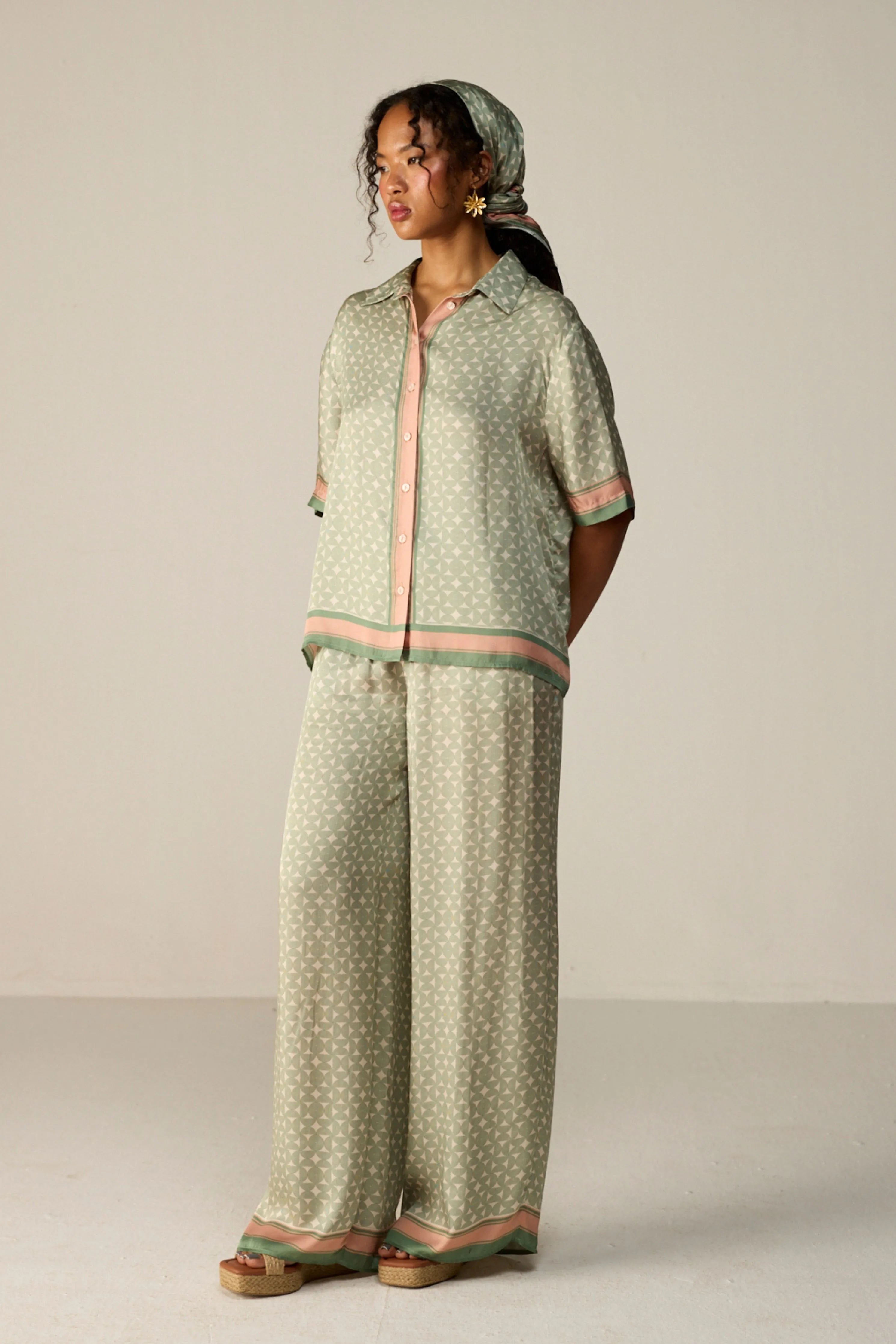Green Noah Shirt Co-ord Set