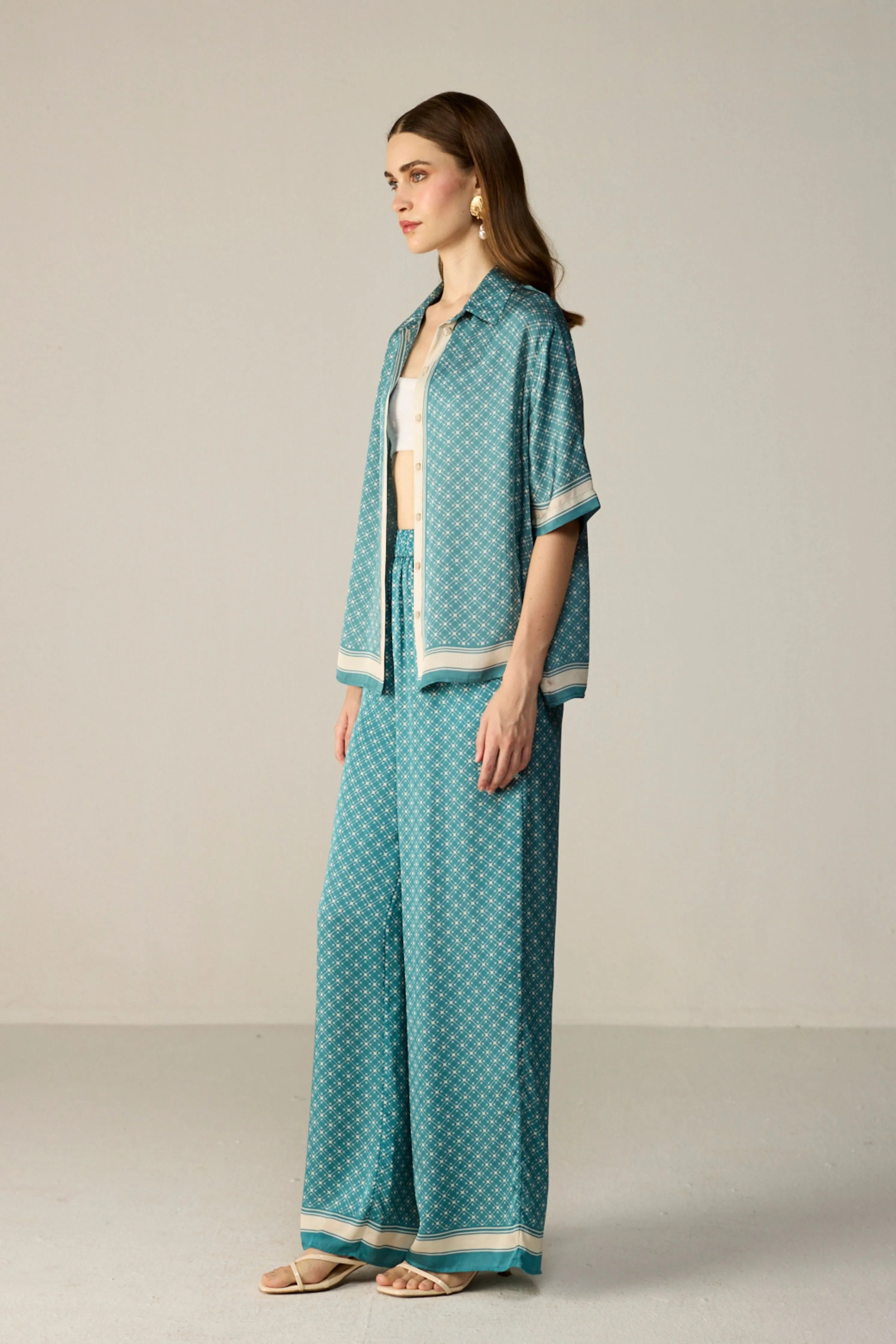 Teal Noah Shirt Co-ord Set