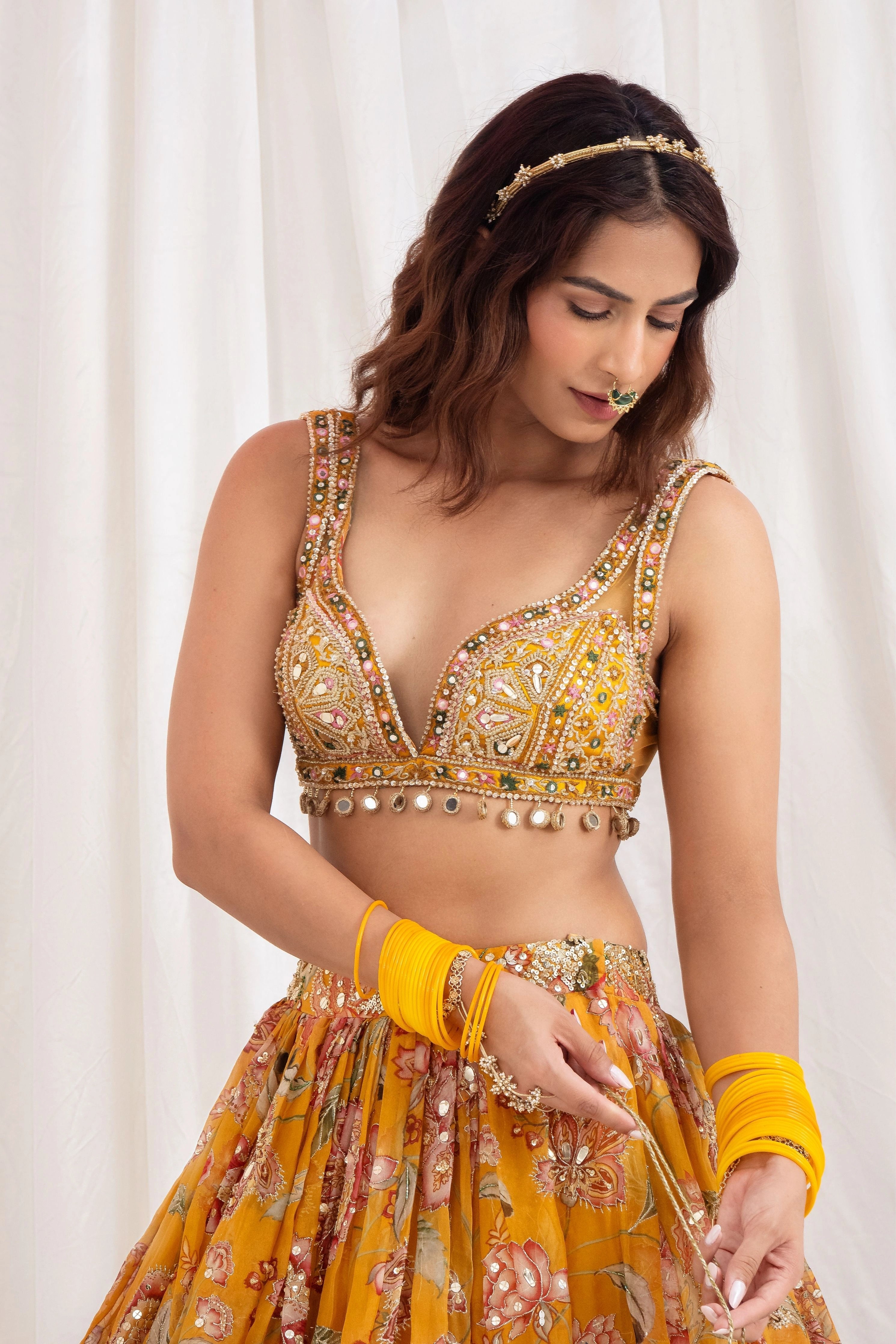 Sunehri Rang Lehenga