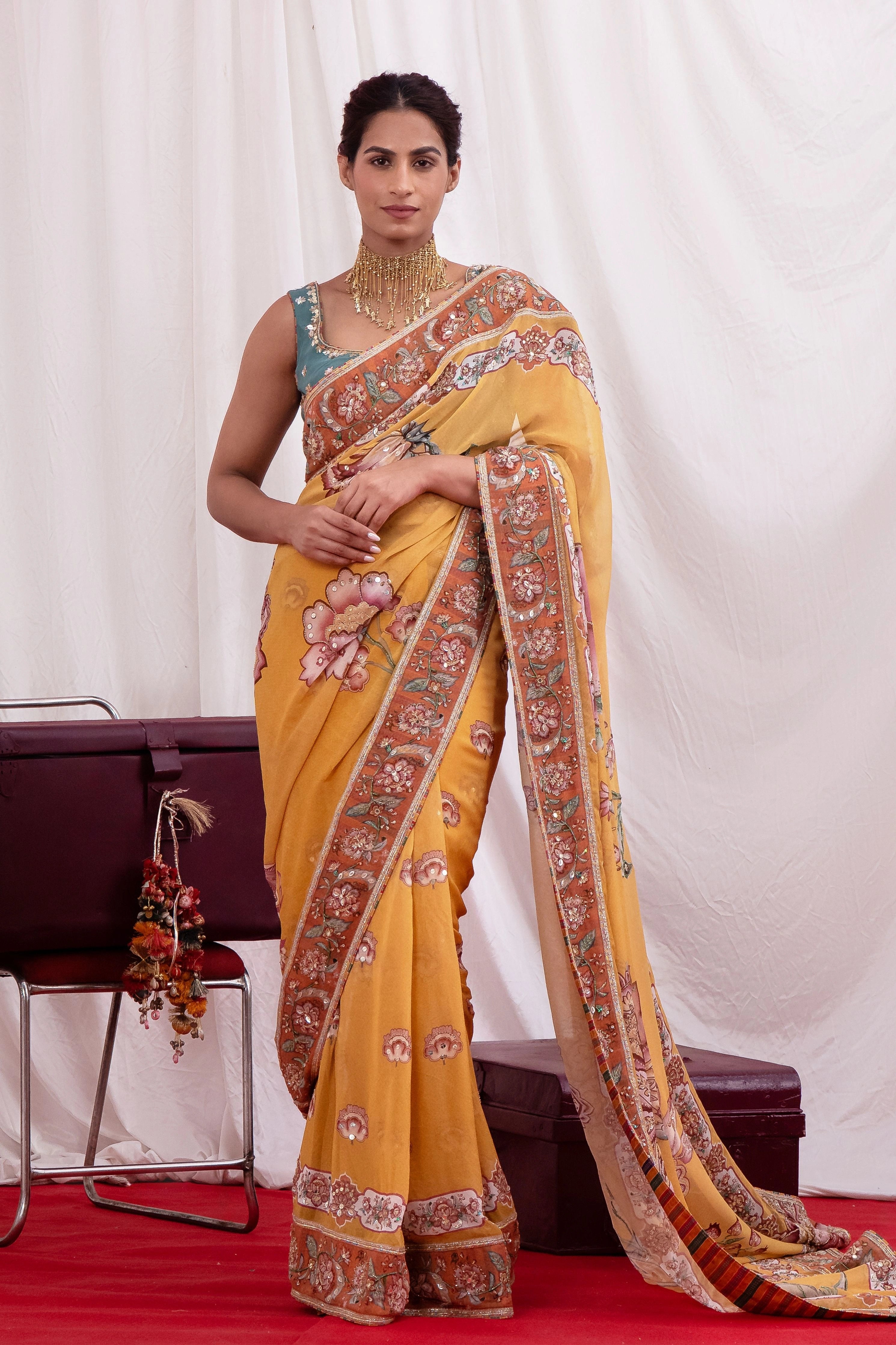Sunehri Tarang Saree