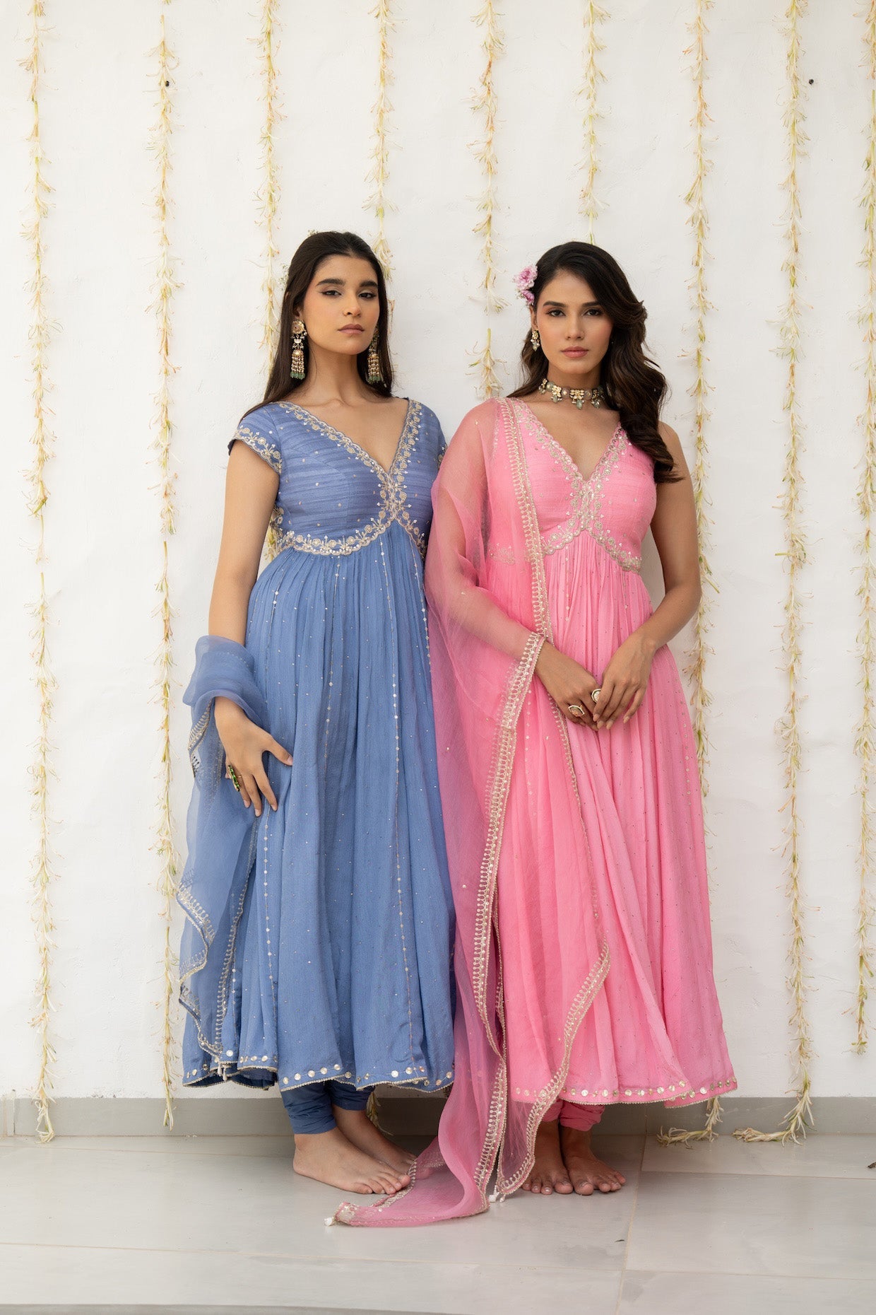 Candy Pink Embroidered Anarkali Set