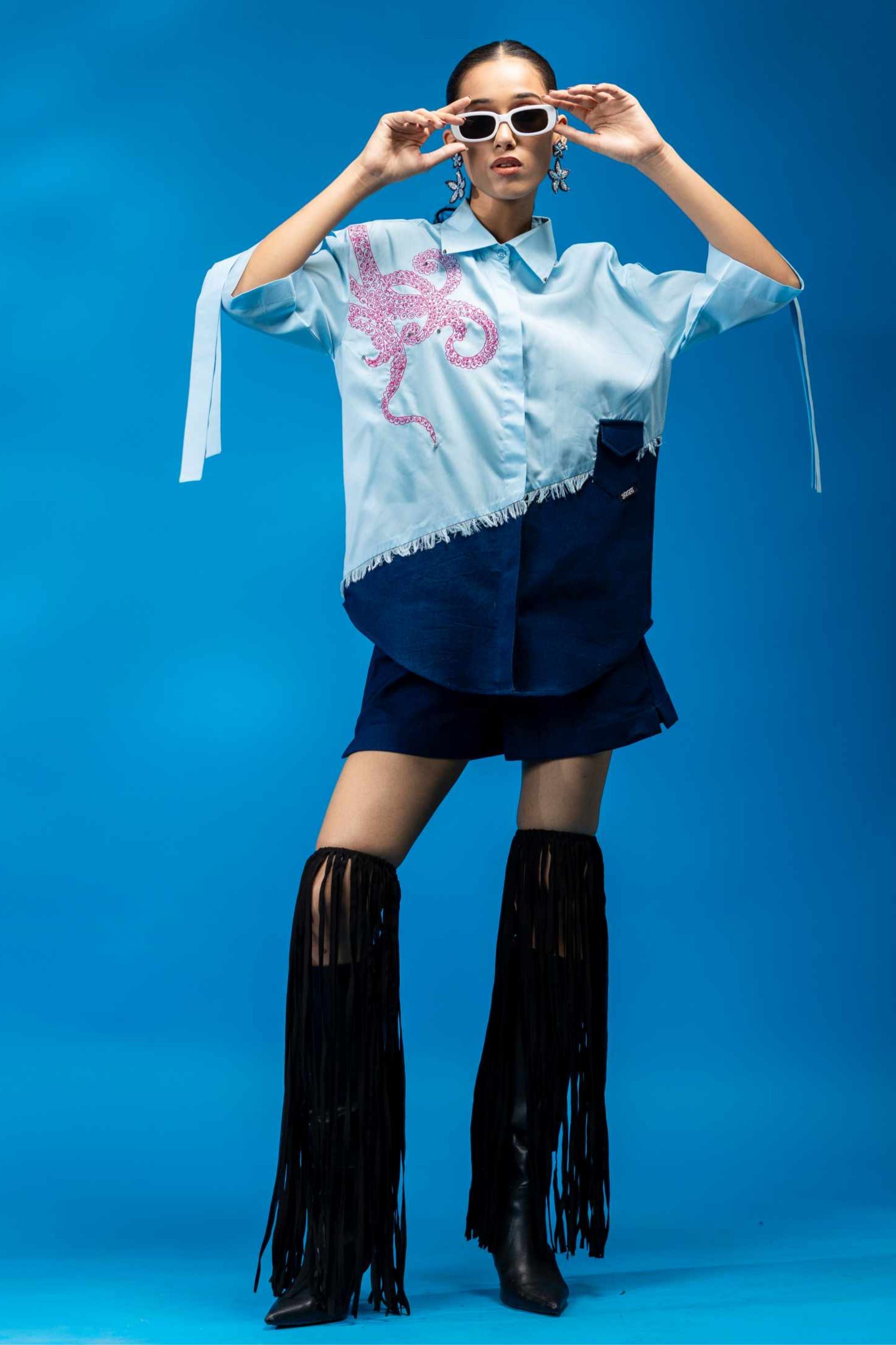 Mimic Embellsihed Shirt