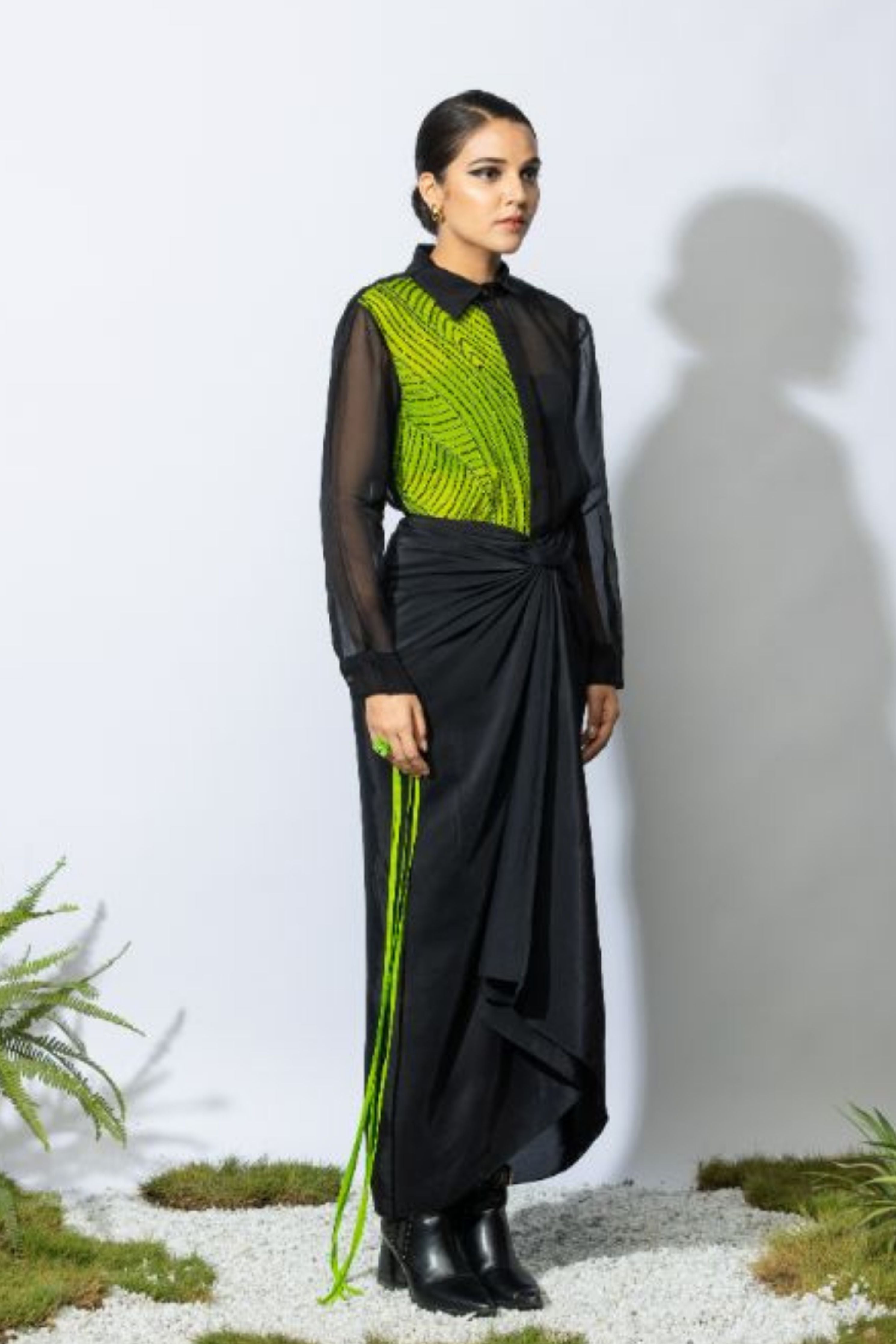 Moss Embroidered Coding Shirt