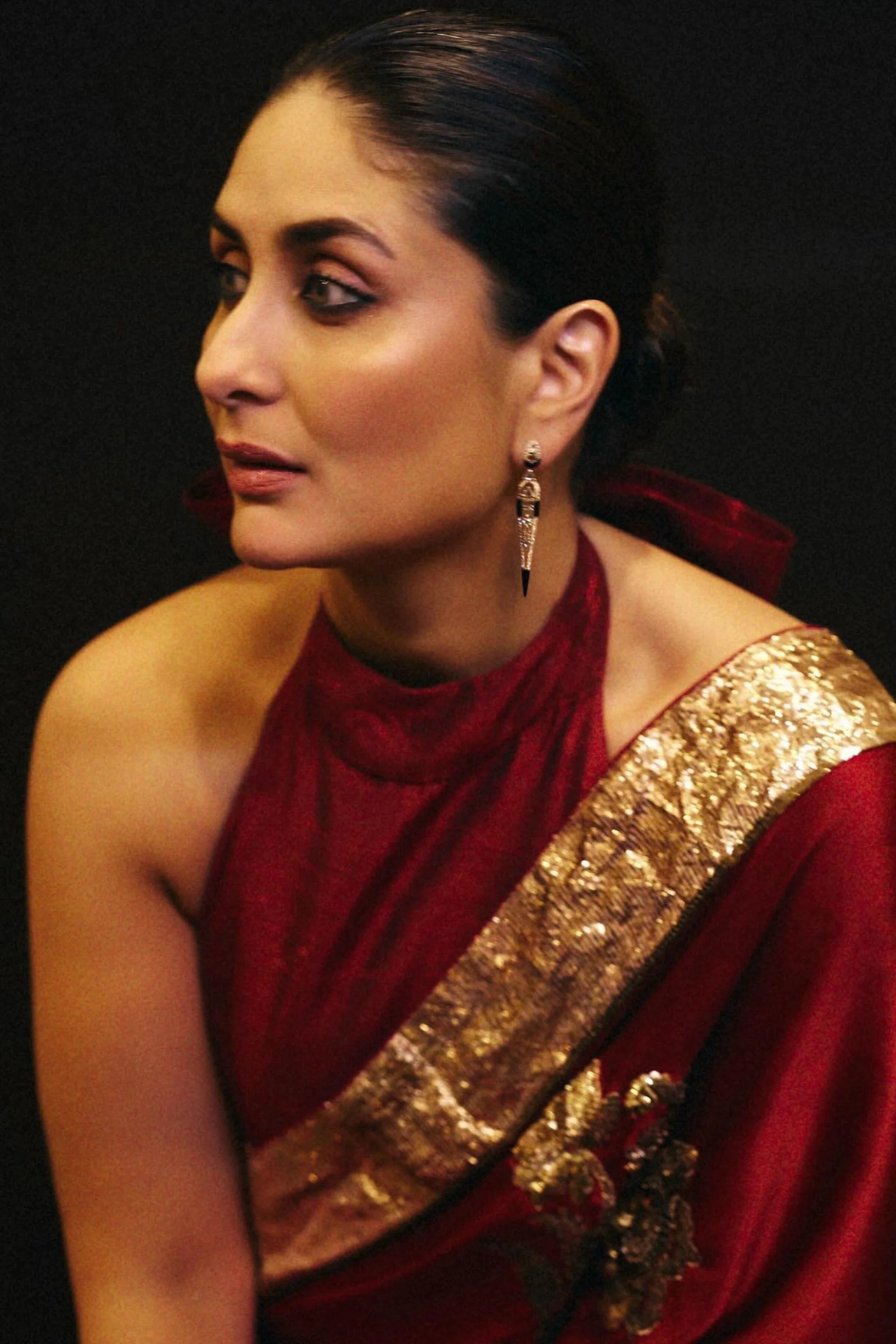 Mahongany Red Mulberry Silk Ajna Saree