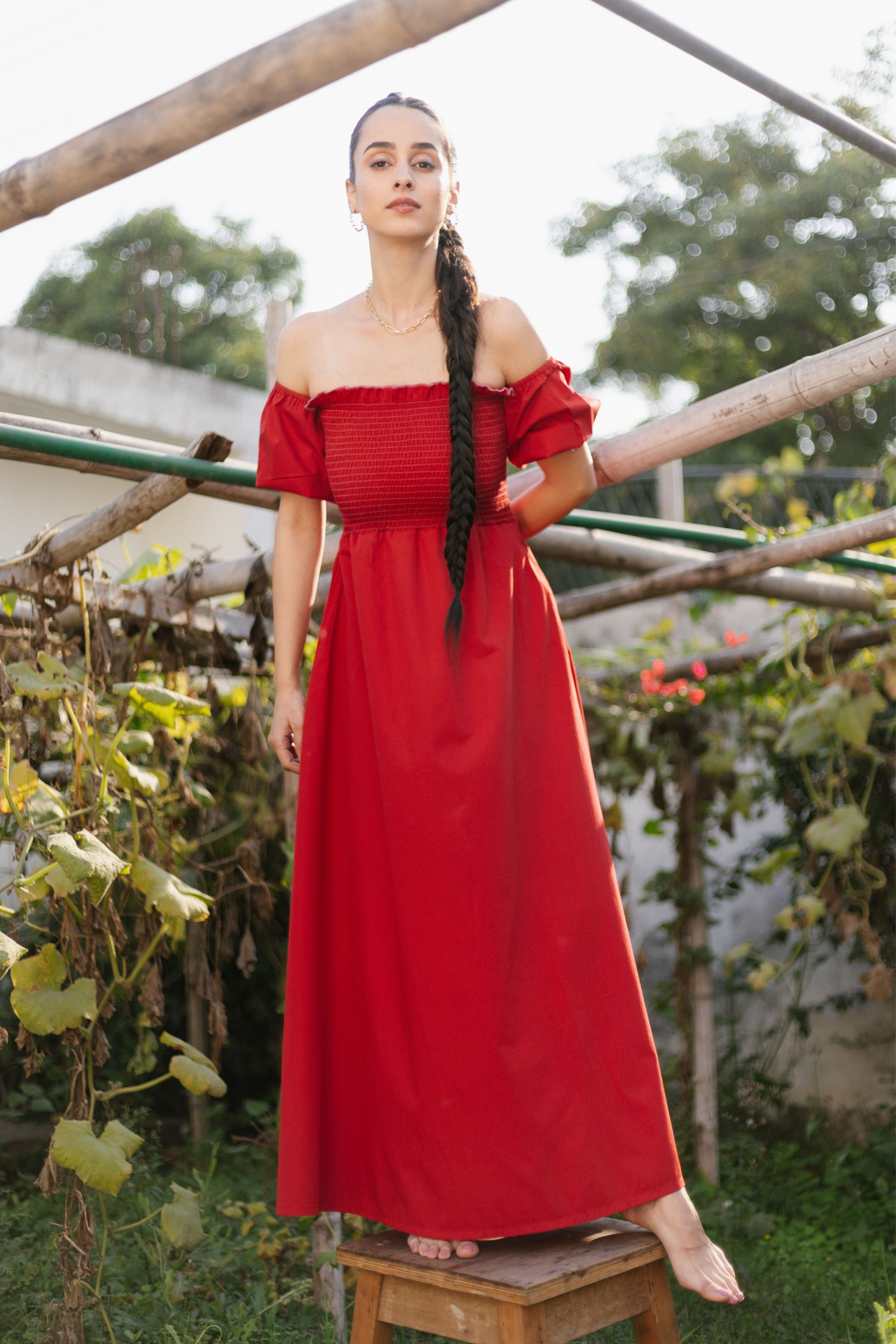 Peony maxi dress