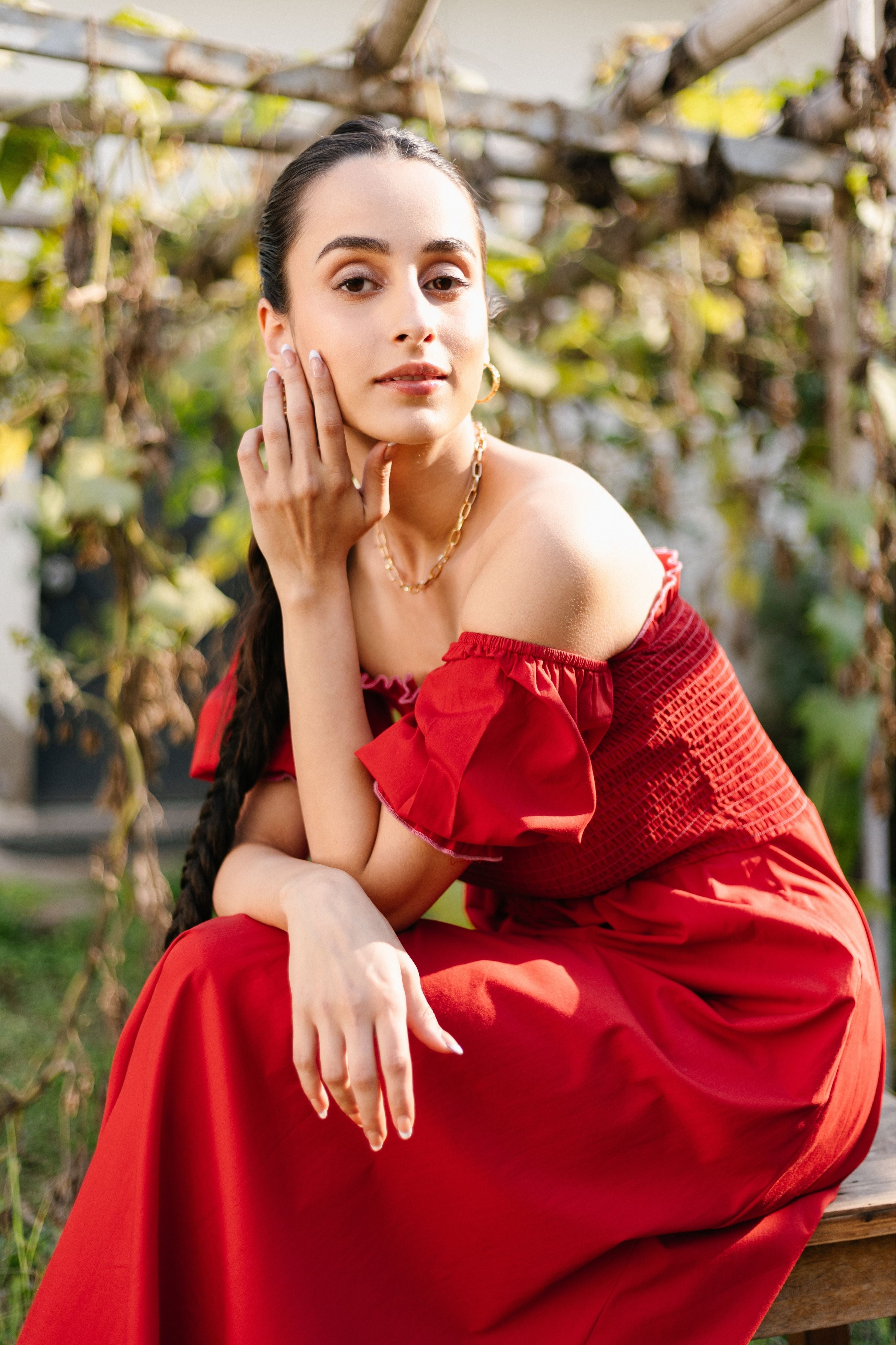 Peony maxi dress