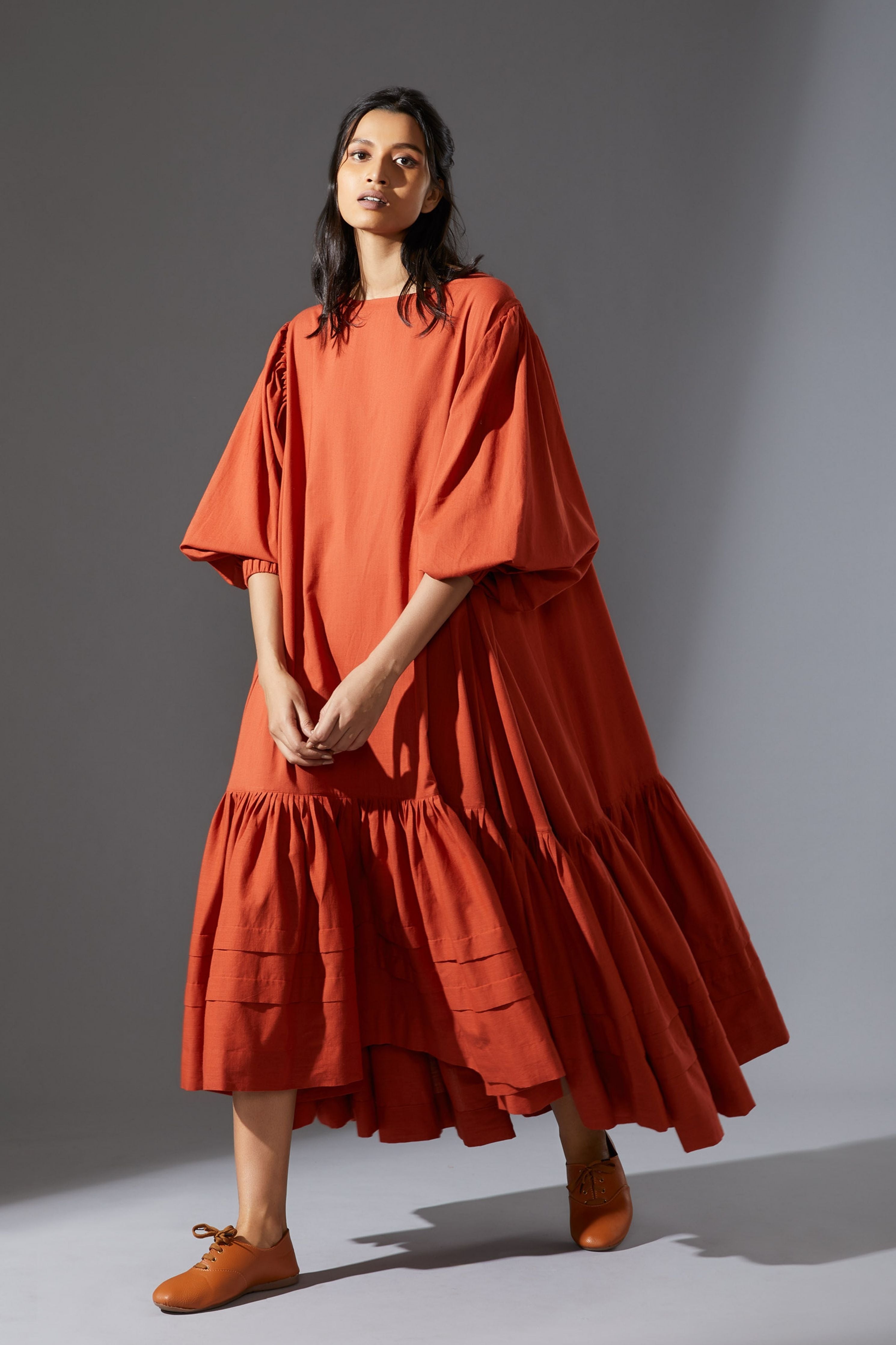 Mati Kaavya Rust Dress
