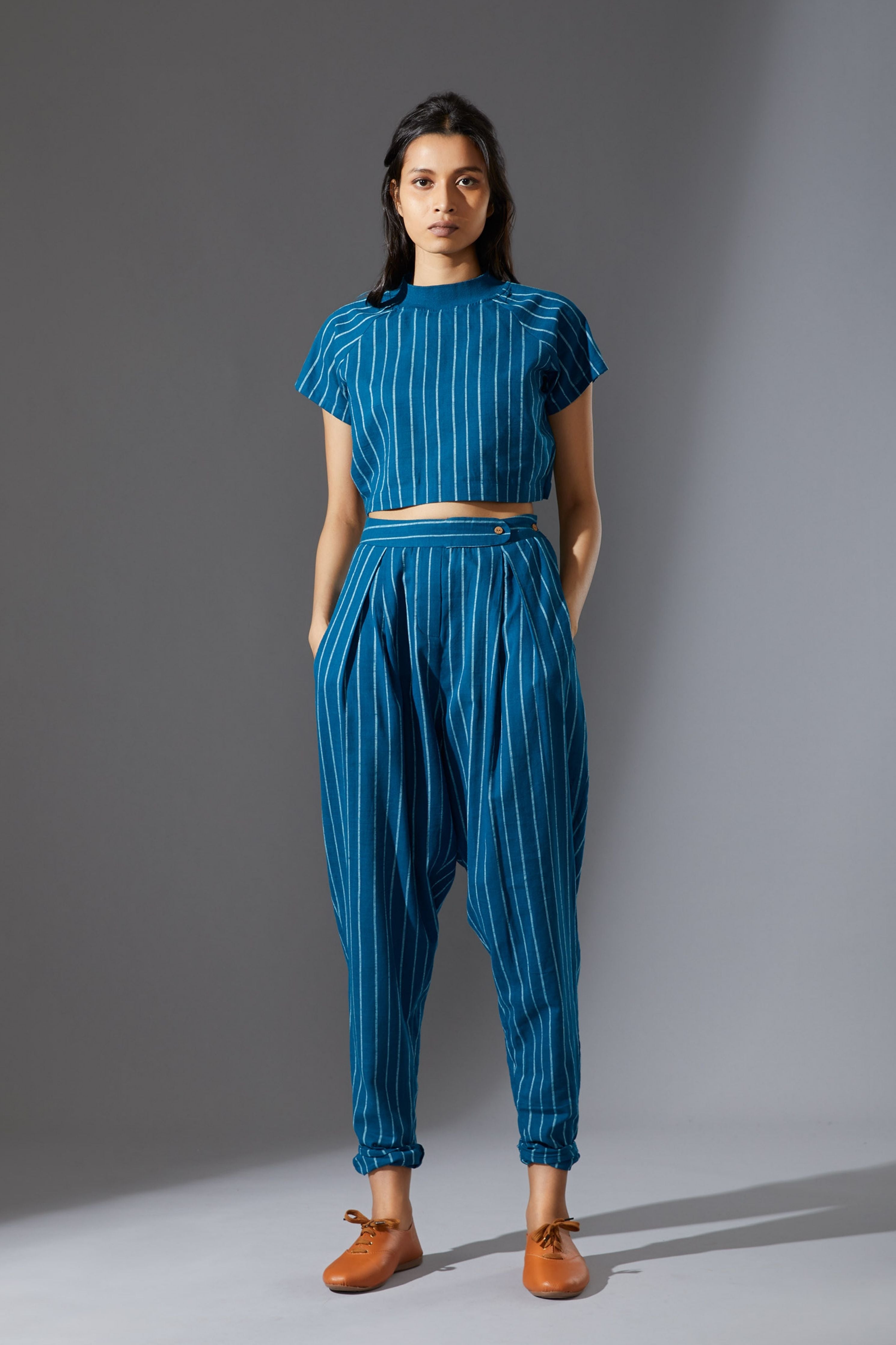 Mati New Aboli Blue & White Striped Pants
