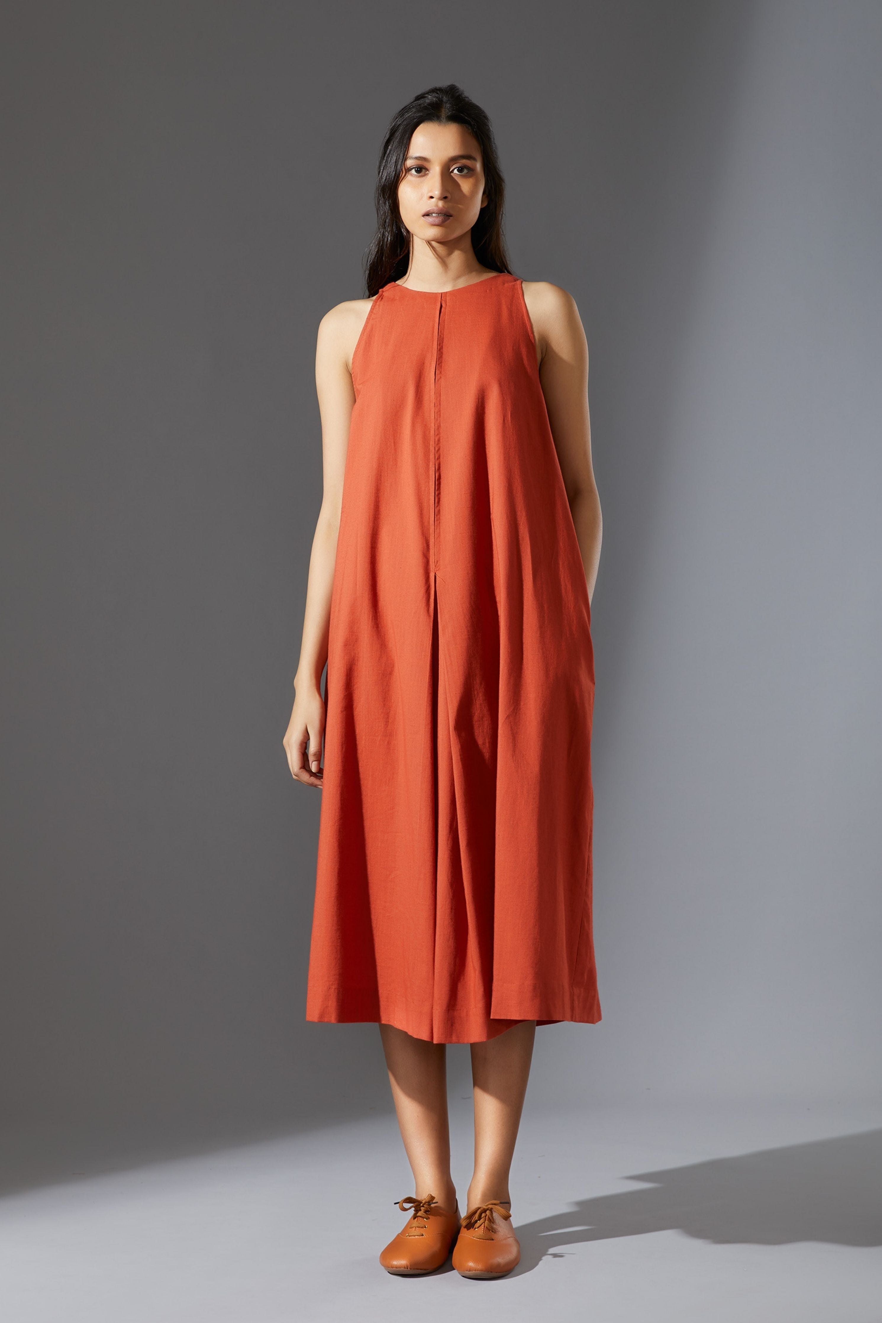 Mati Vita Aakaar Rust Dress