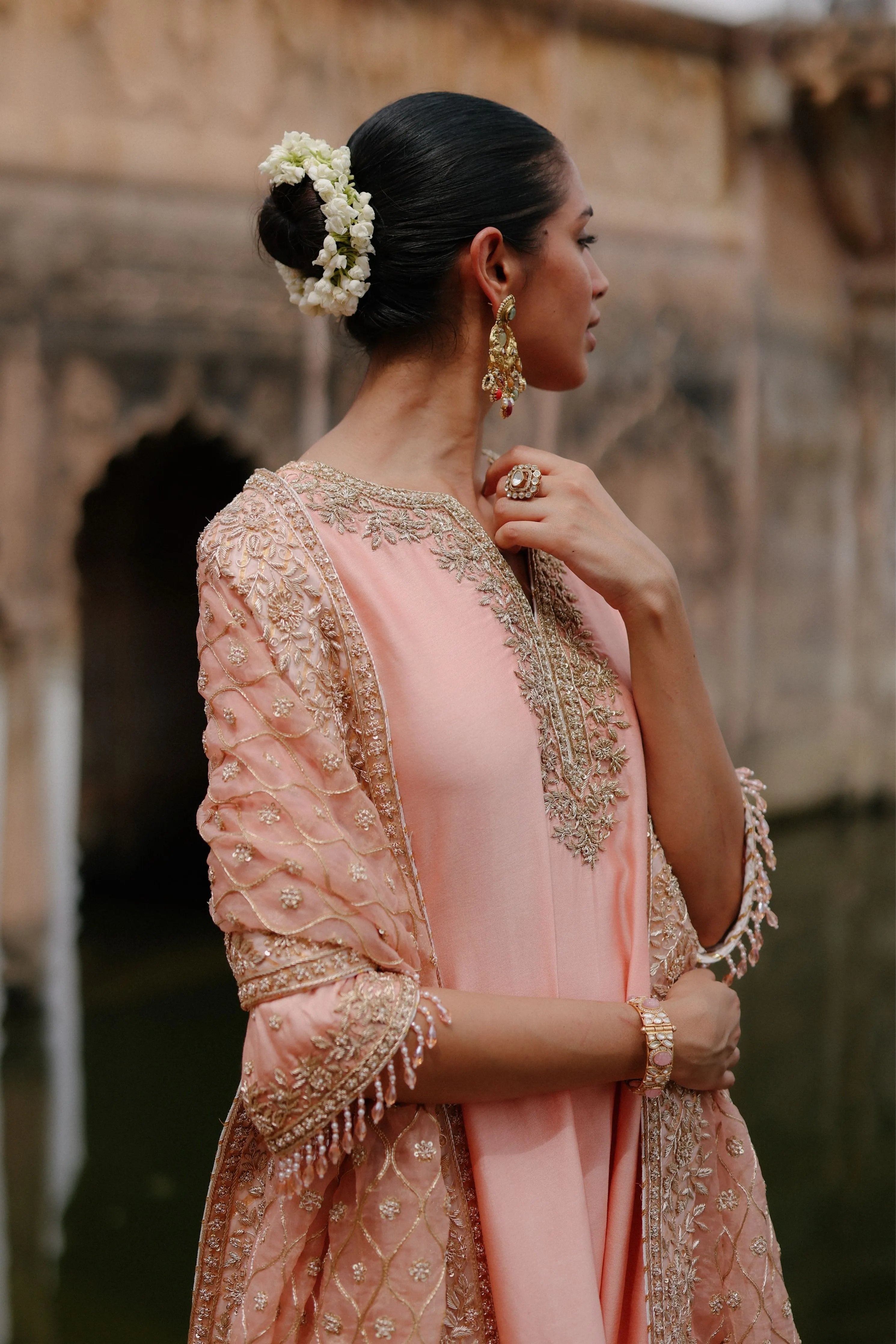 Maham  Pink Anarkali Set with Salwar & Dupatta