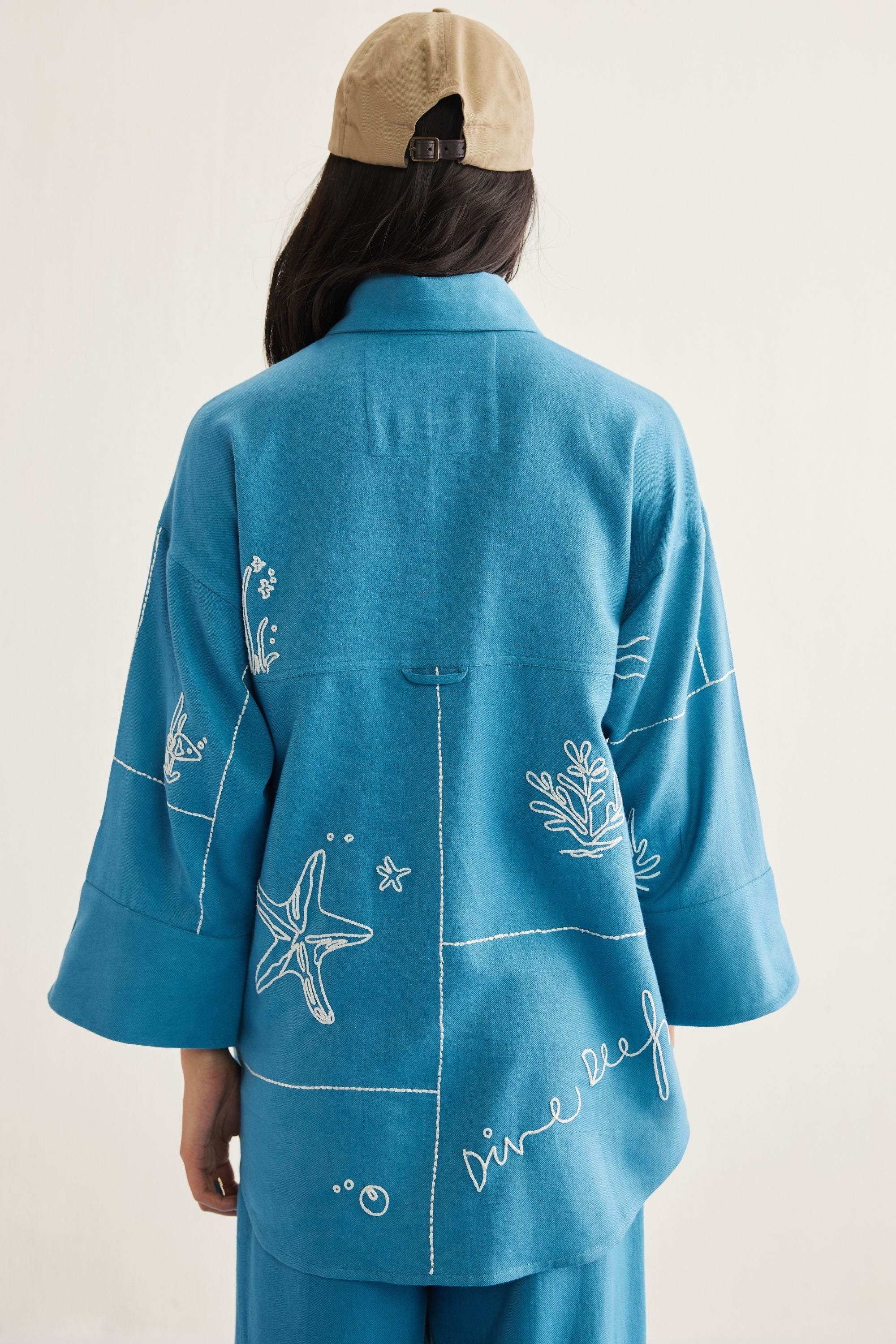 Sea Handwoven Twill Shirt