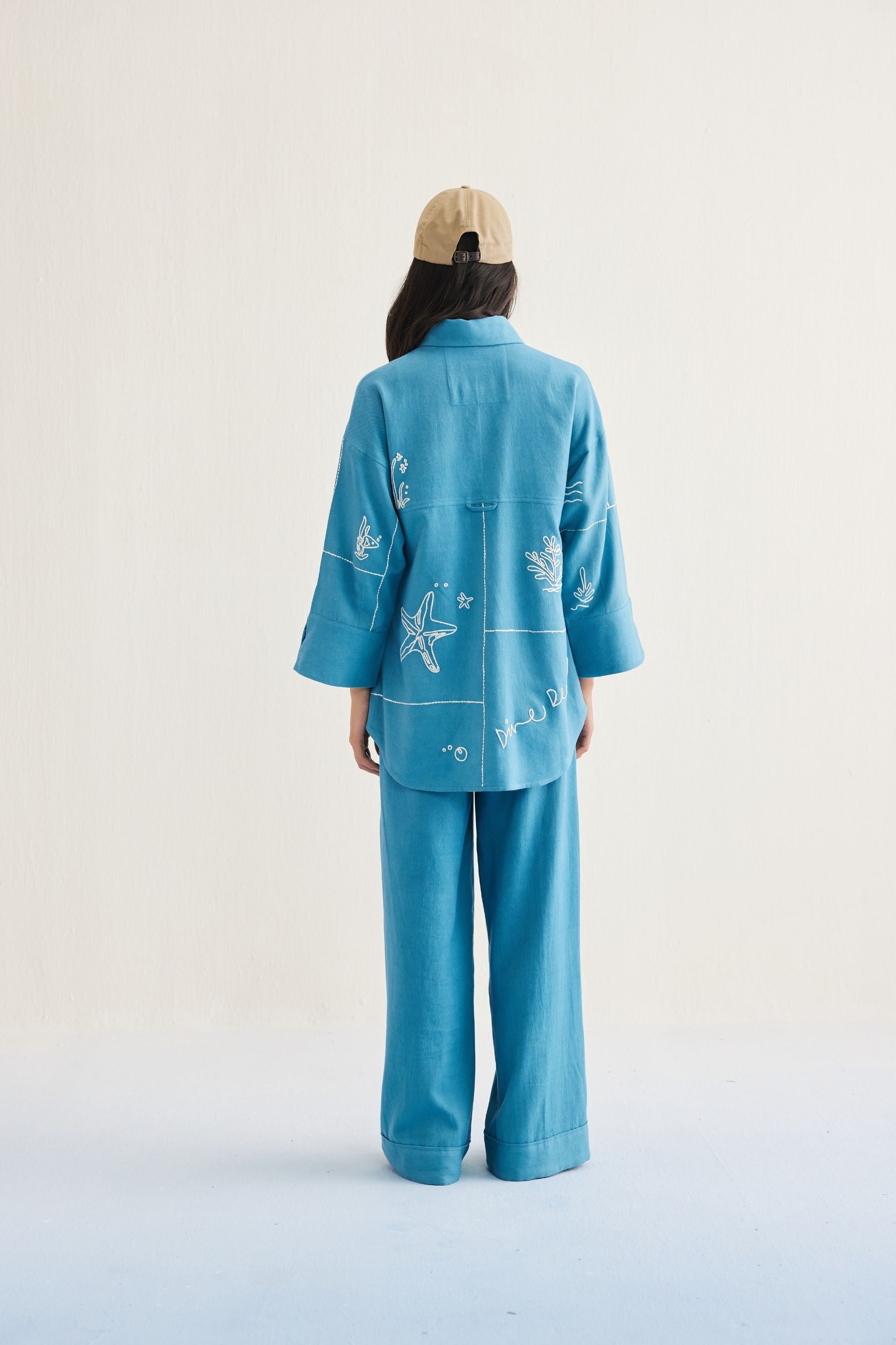 Sea Handwoven Twill Shirt