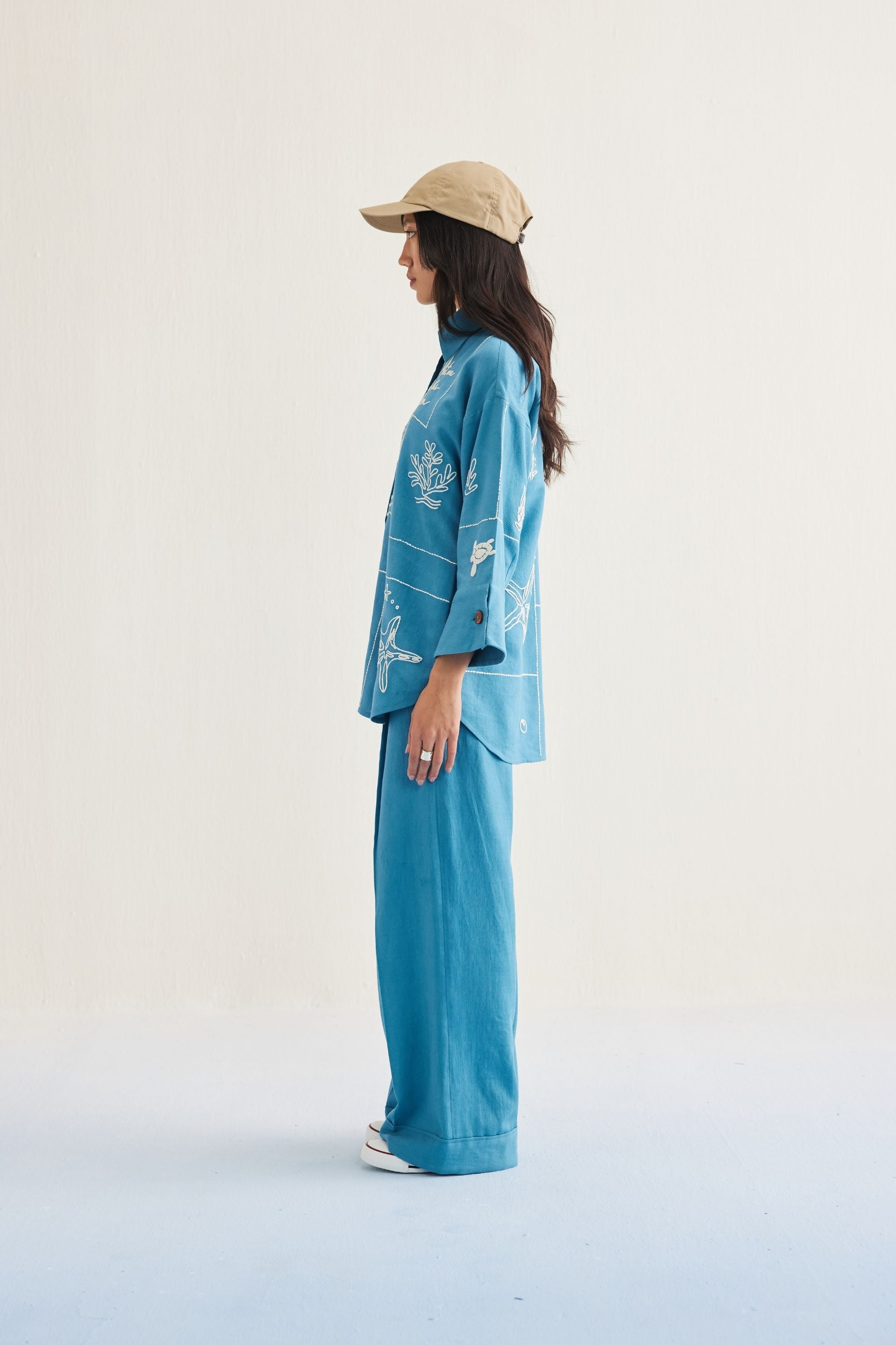 Sea Handwoven Twill Shirt
