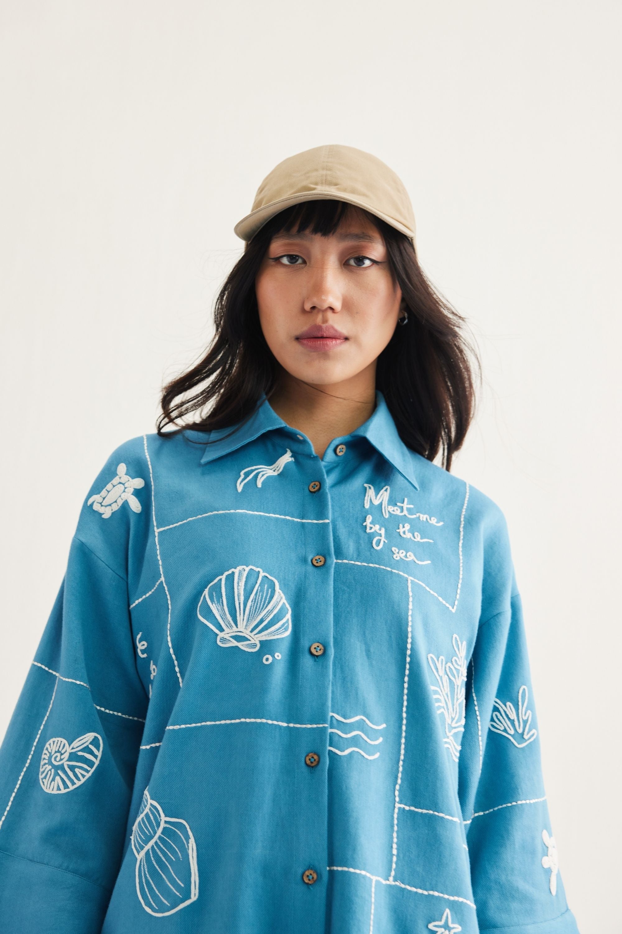 Sea Handwoven Twill Shirt