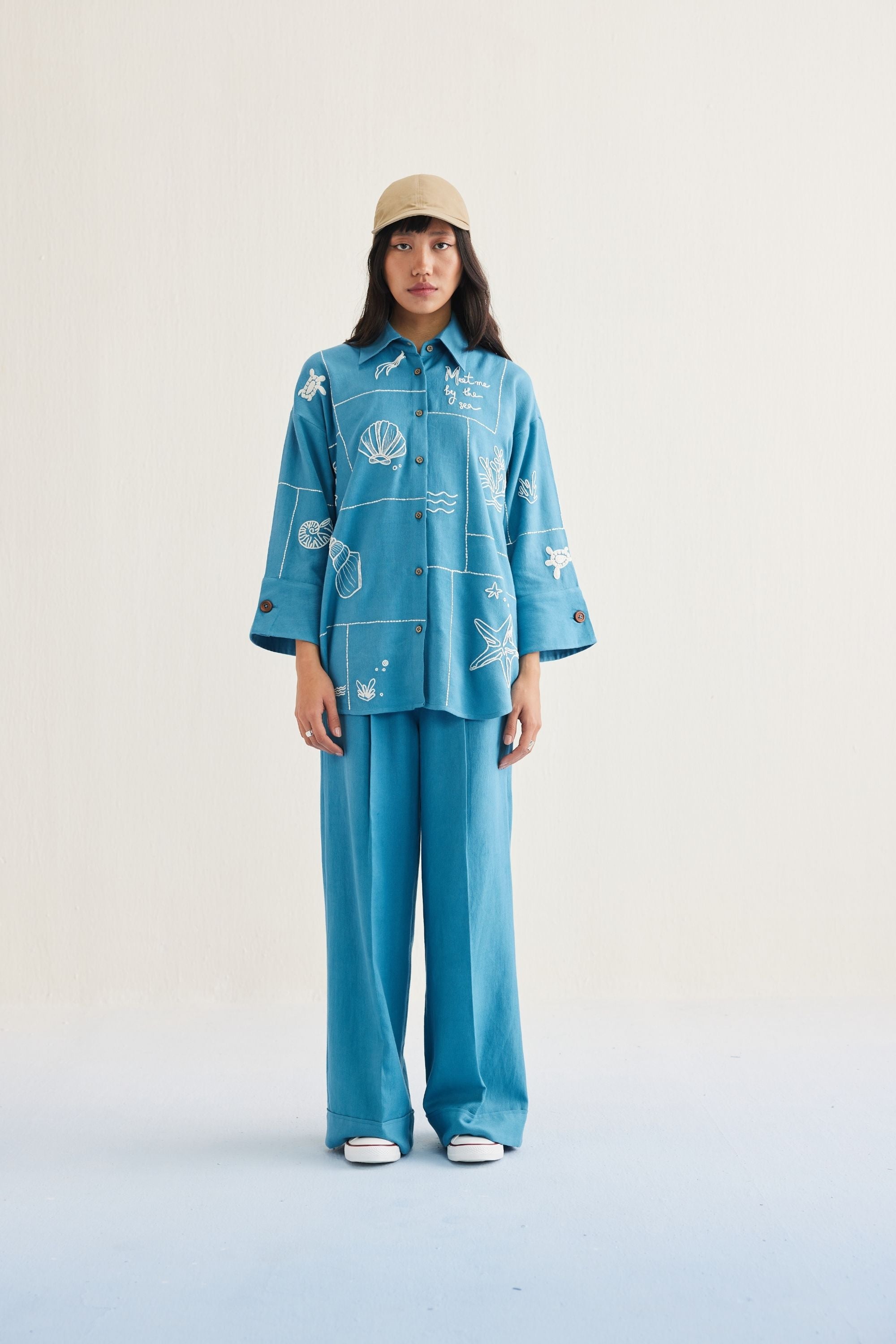 Sea Handwoven Twill Shirt